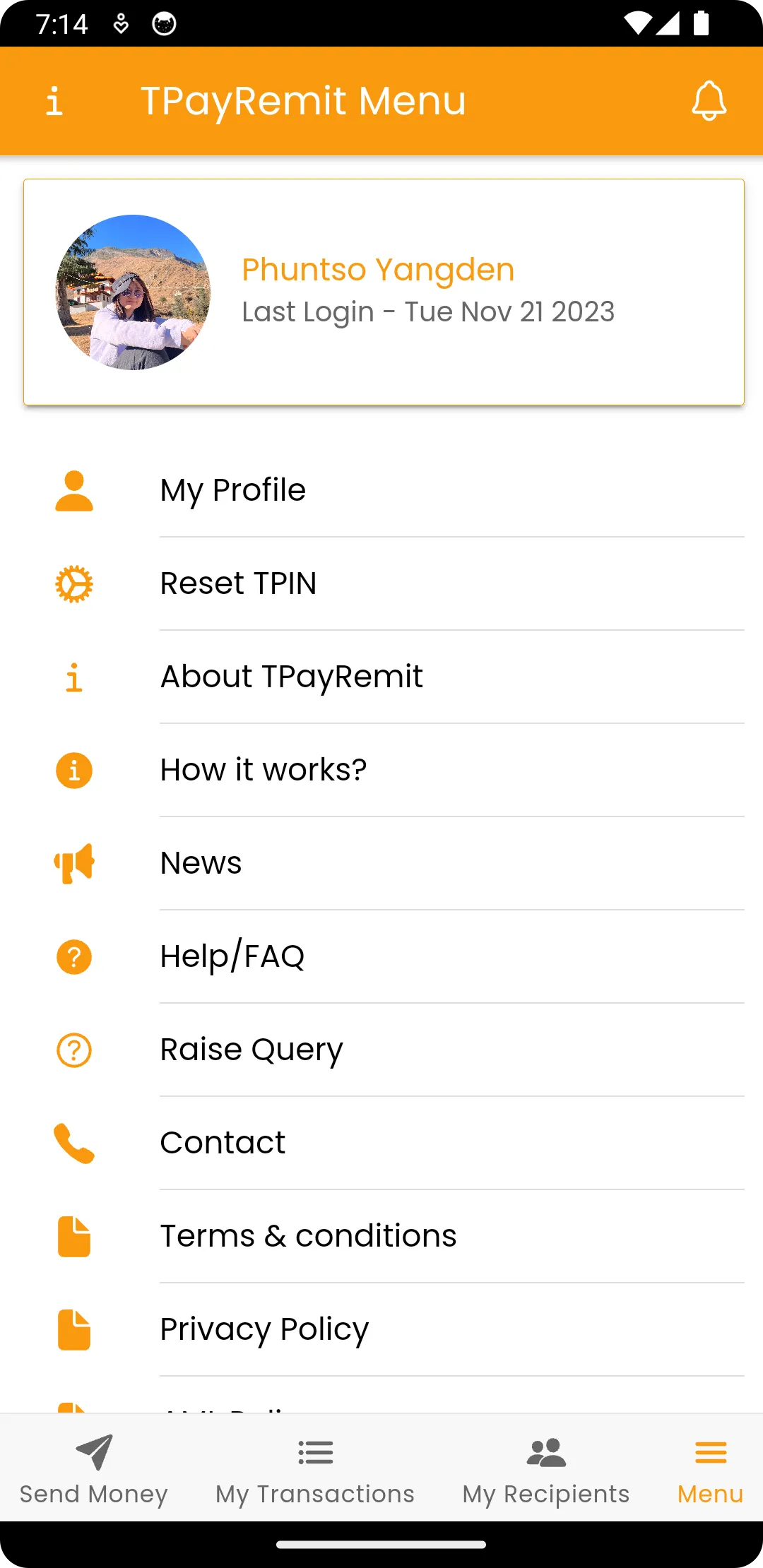 TPayRemit | Indus Appstore | Screenshot