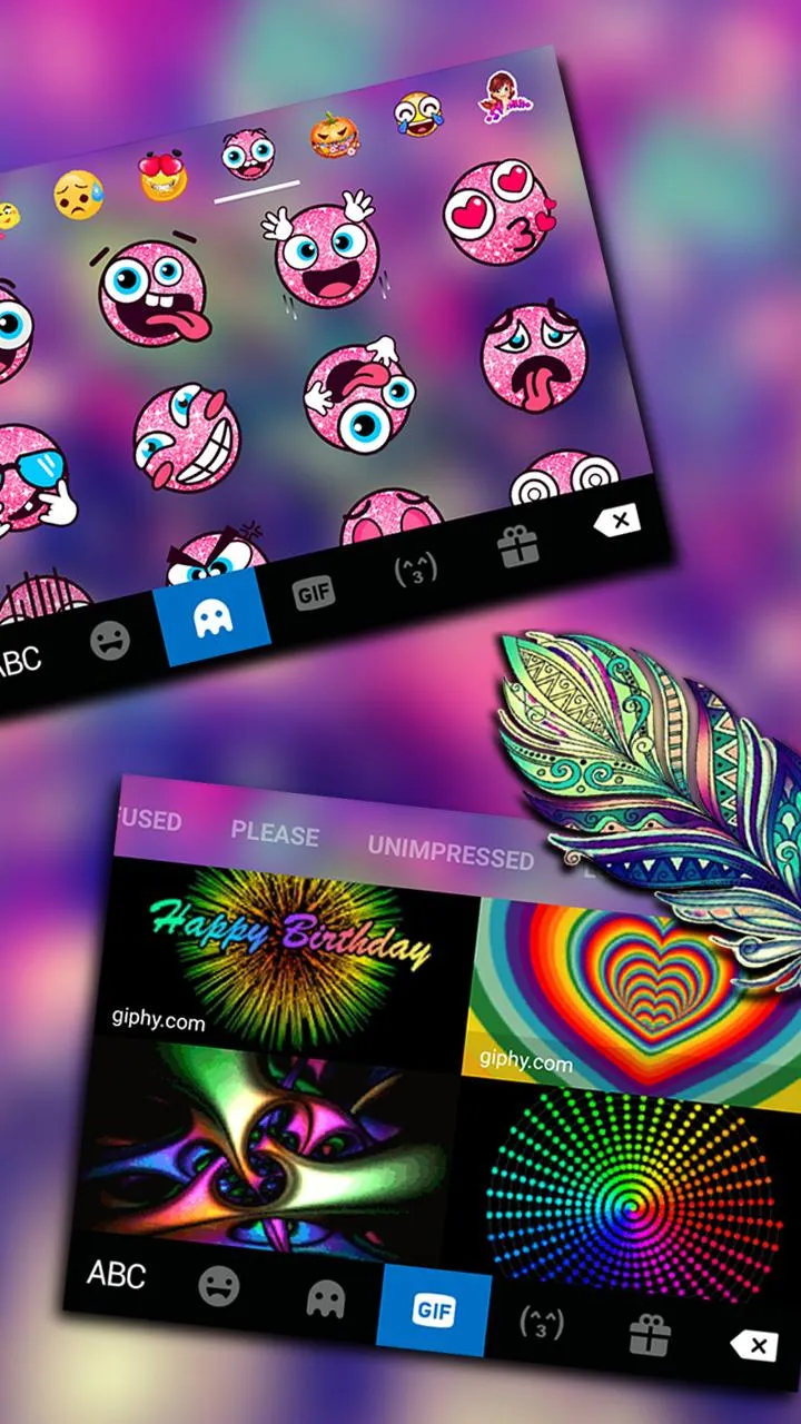 Galaxy Feather Keyboard Theme | Indus Appstore | Screenshot