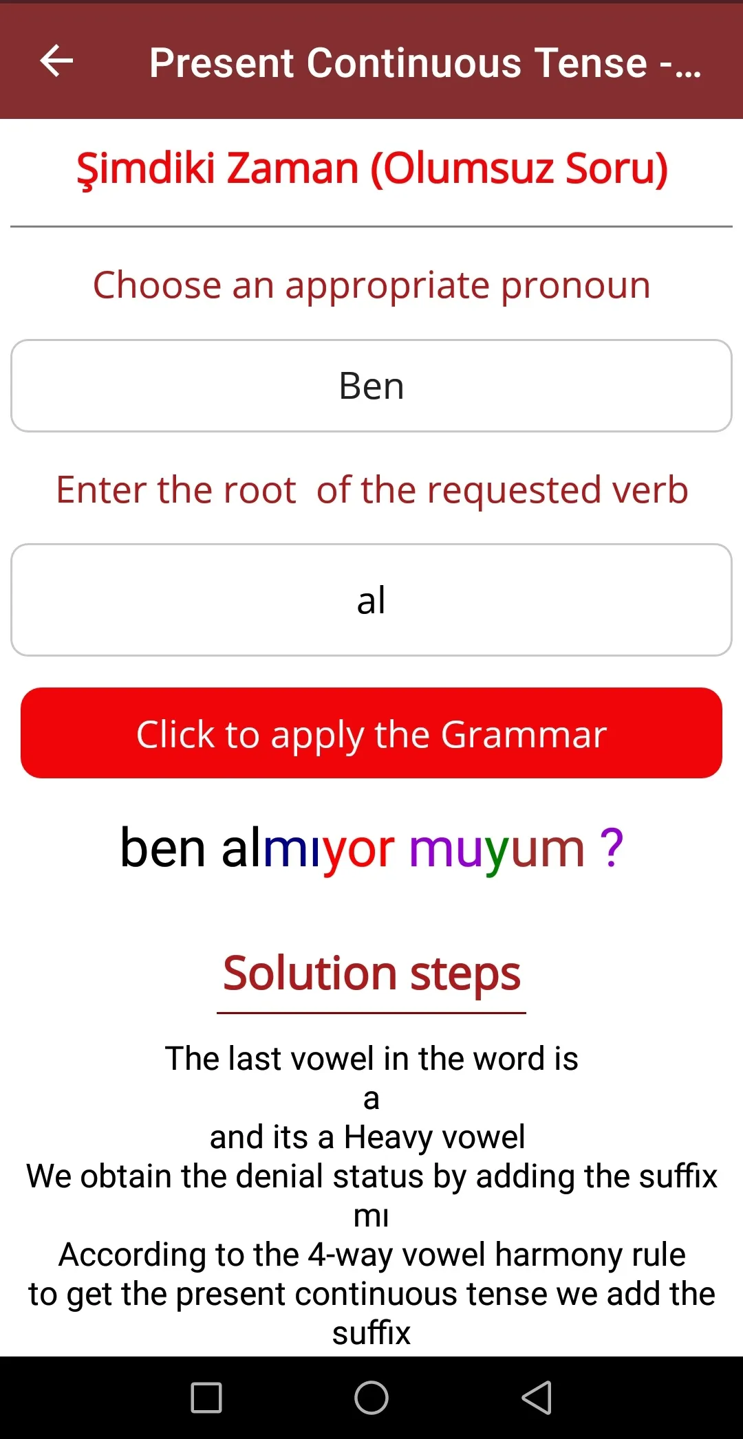 Turkish language grammars | Indus Appstore | Screenshot