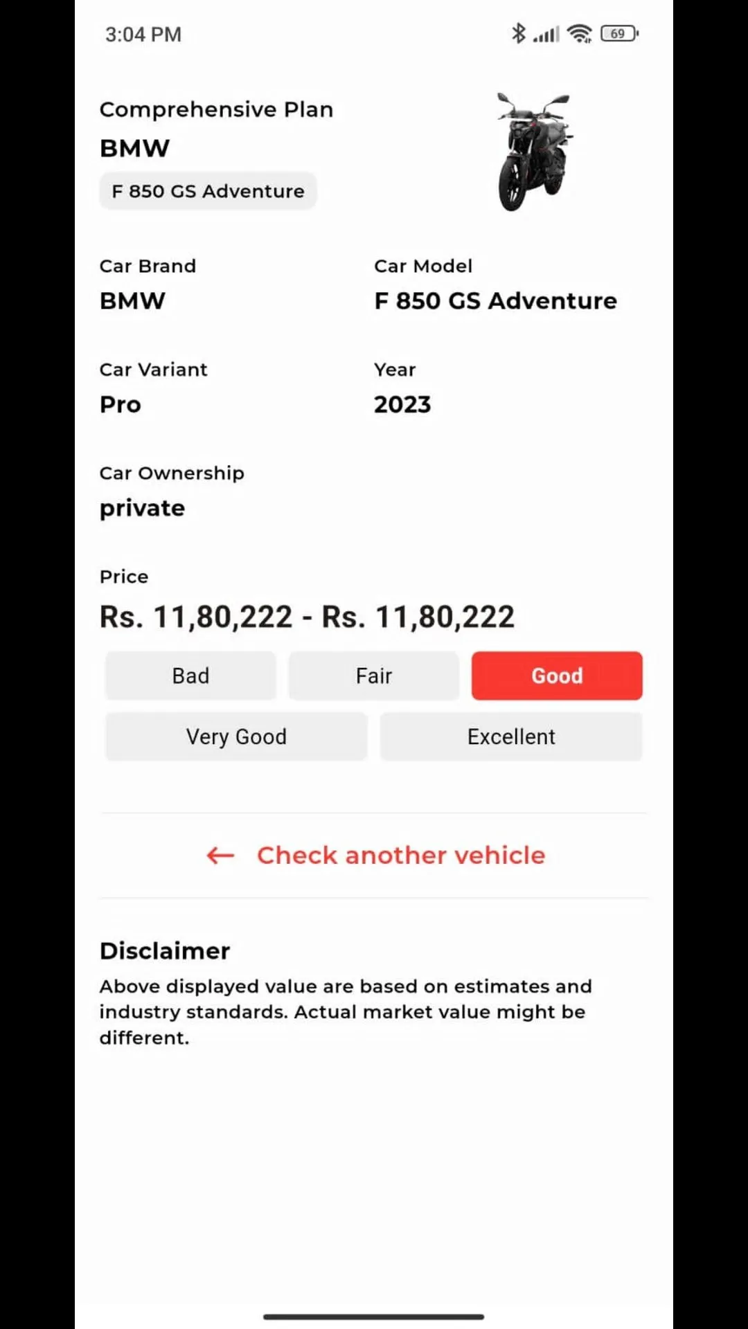 Valuevault: Used Car Valuation | Indus Appstore | Screenshot