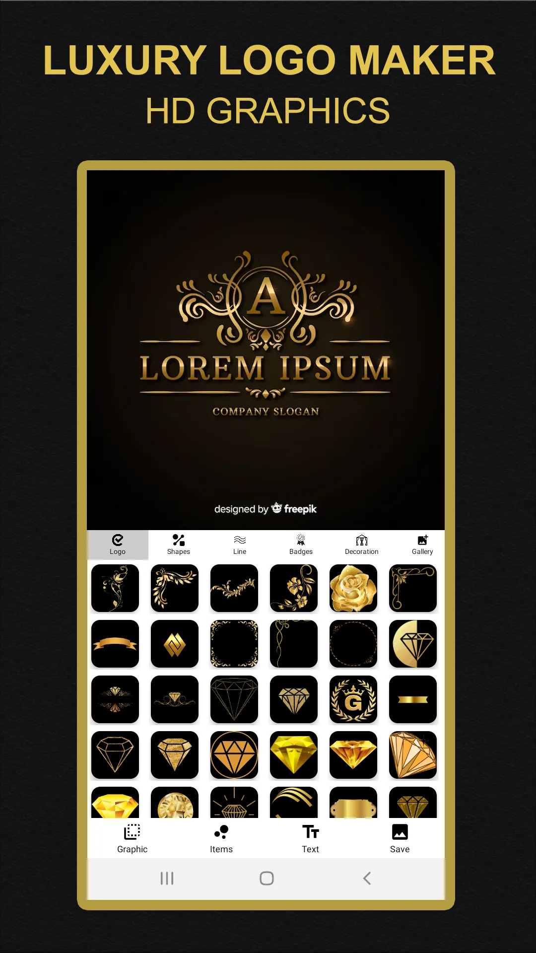 Luxury Logo Maker Royal Design | Indus Appstore | Screenshot