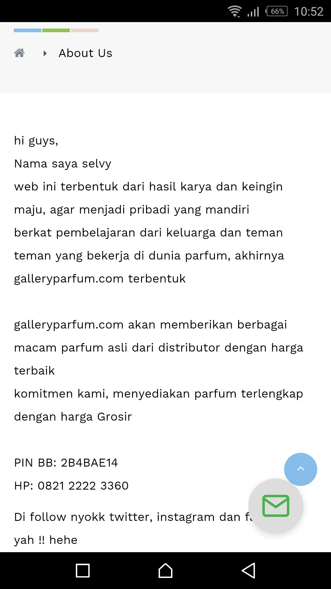 Gallery parfum | Indus Appstore | Screenshot