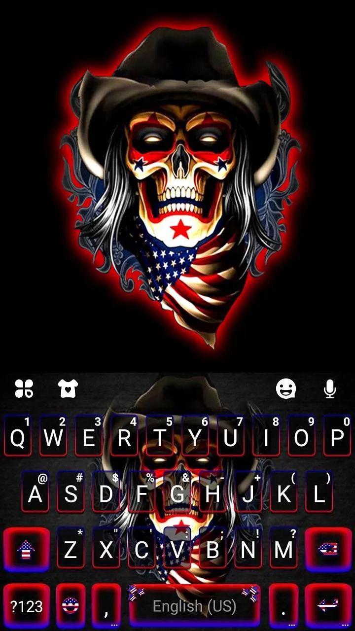 American Skull Keyboard Theme | Indus Appstore | Screenshot