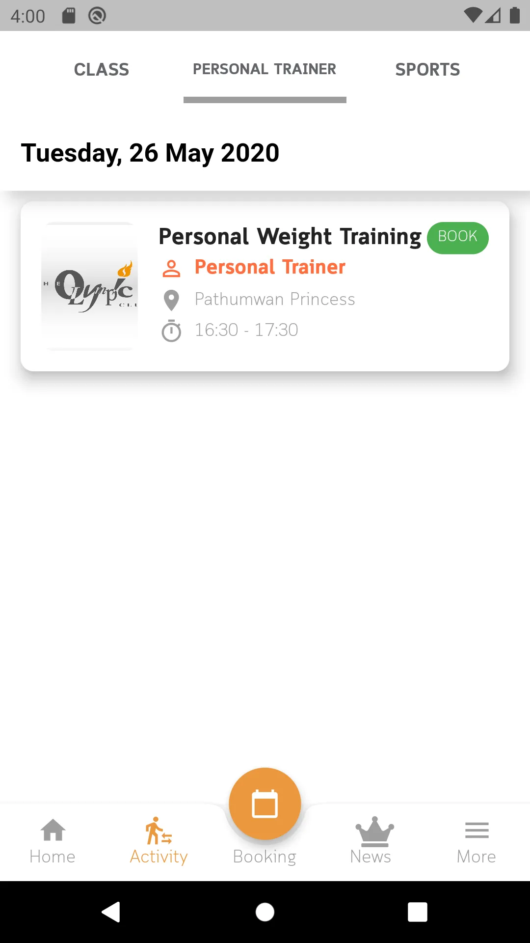 OLYMPIC FITNESS | Indus Appstore | Screenshot