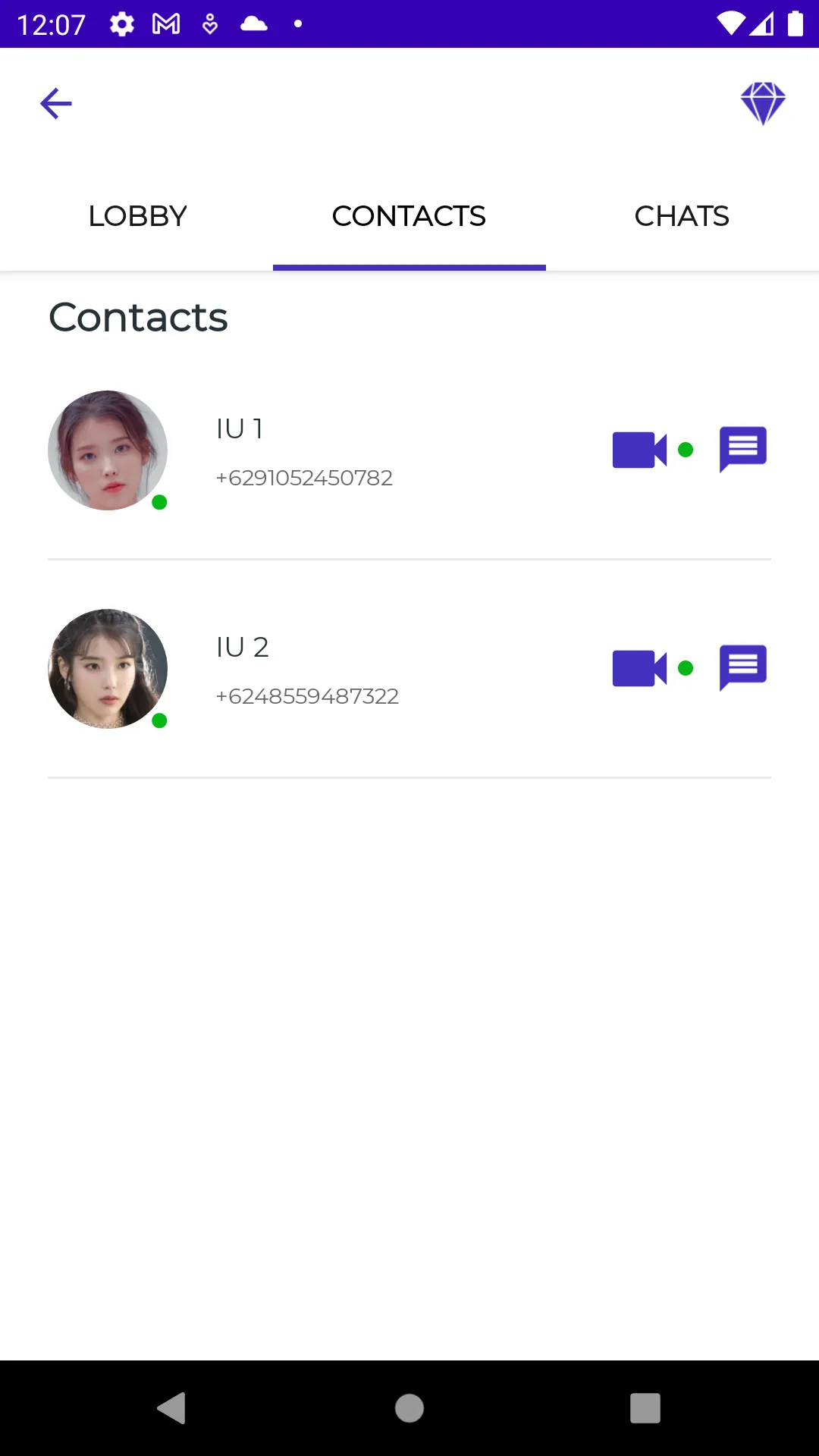 IU - Fake Chat & Video Call | Indus Appstore | Screenshot