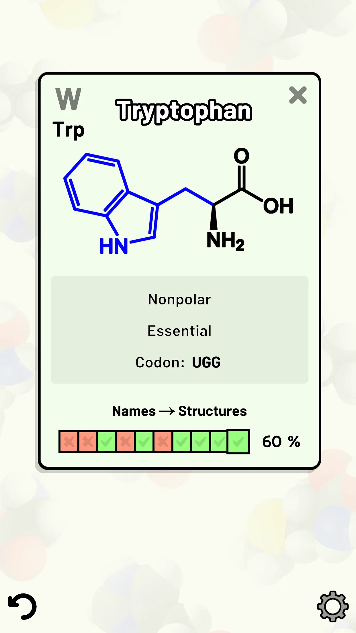 Amino Acid Quiz | Indus Appstore | Screenshot