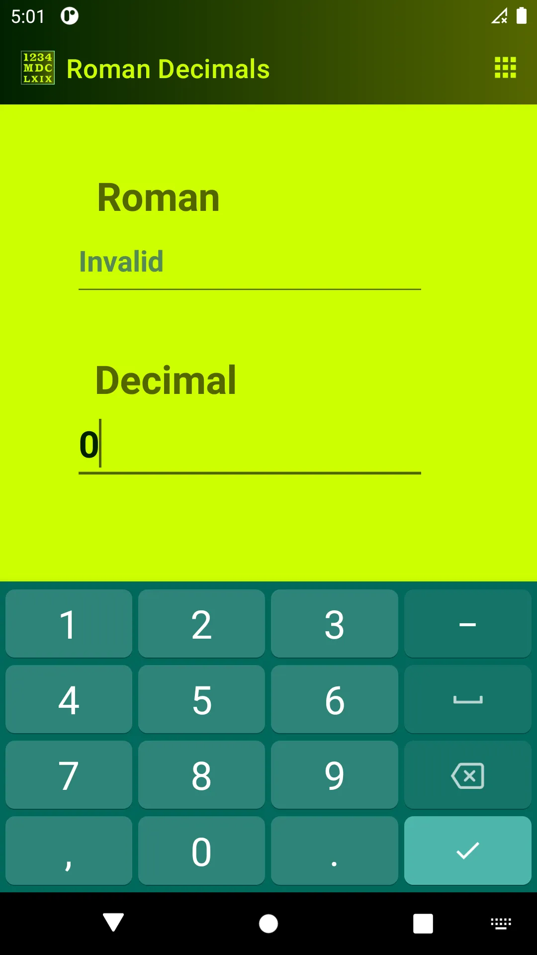 Roman Decimals | Indus Appstore | Screenshot