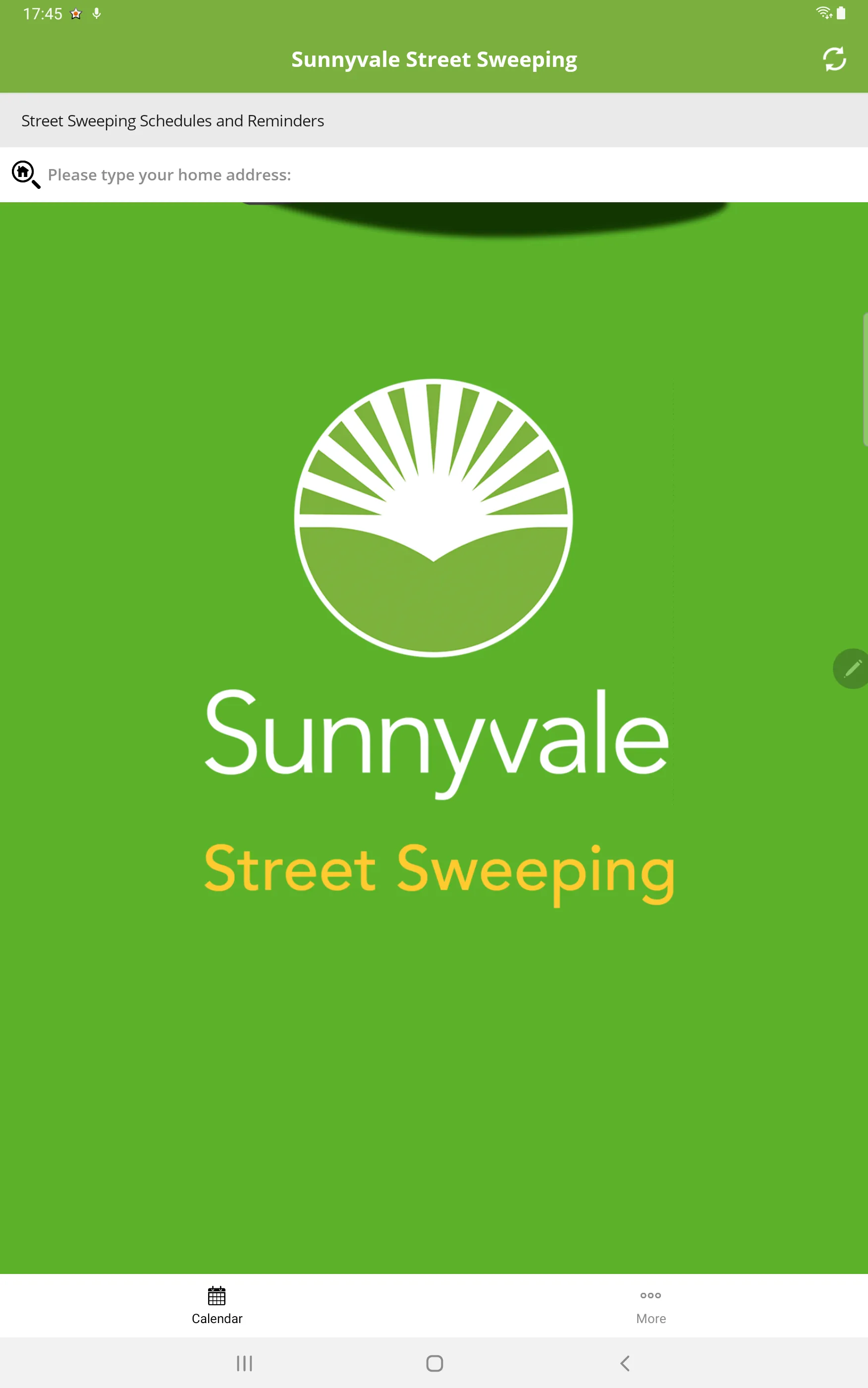 Sunnyvale Street Sweeping | Indus Appstore | Screenshot