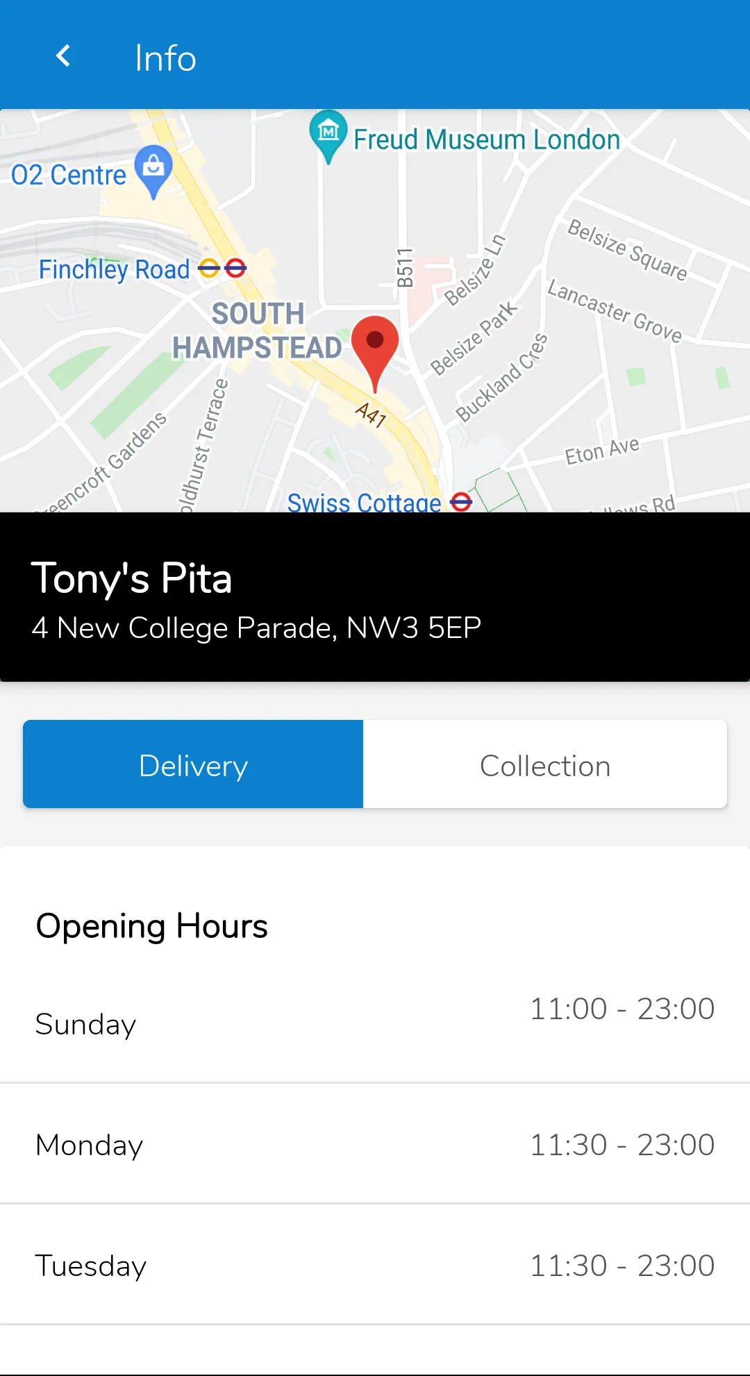 Tony's Pita London | Indus Appstore | Screenshot