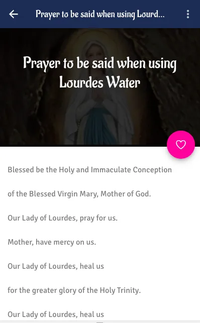 Novena to Our Lady of Lourdes | Indus Appstore | Screenshot