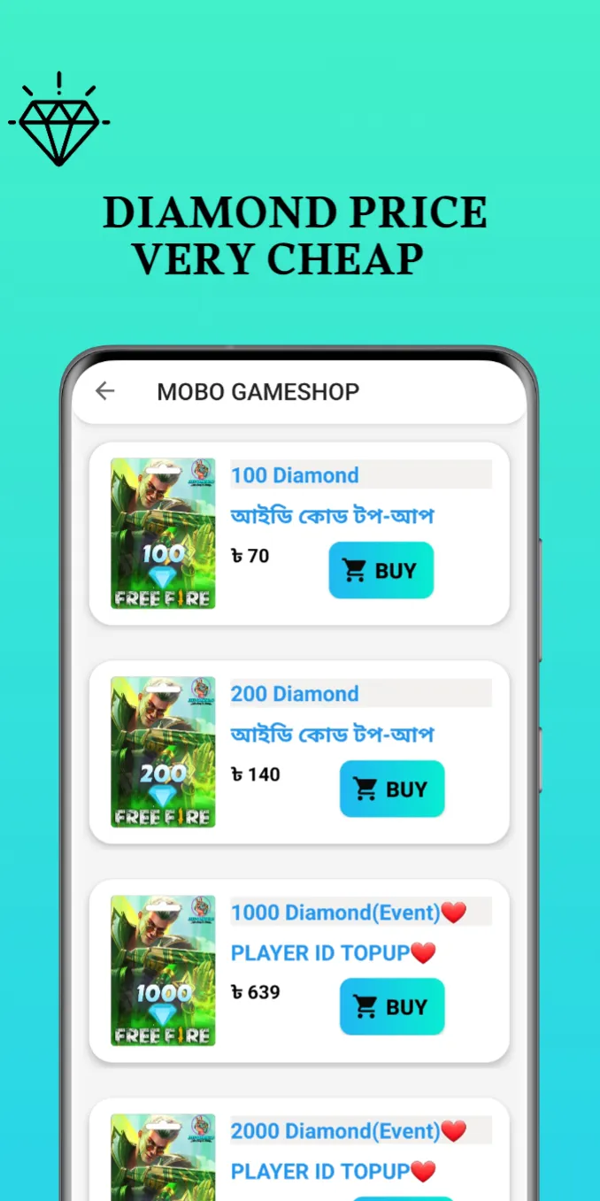 MOBO GAMESHOP: Diamond Top Up | Indus Appstore | Screenshot