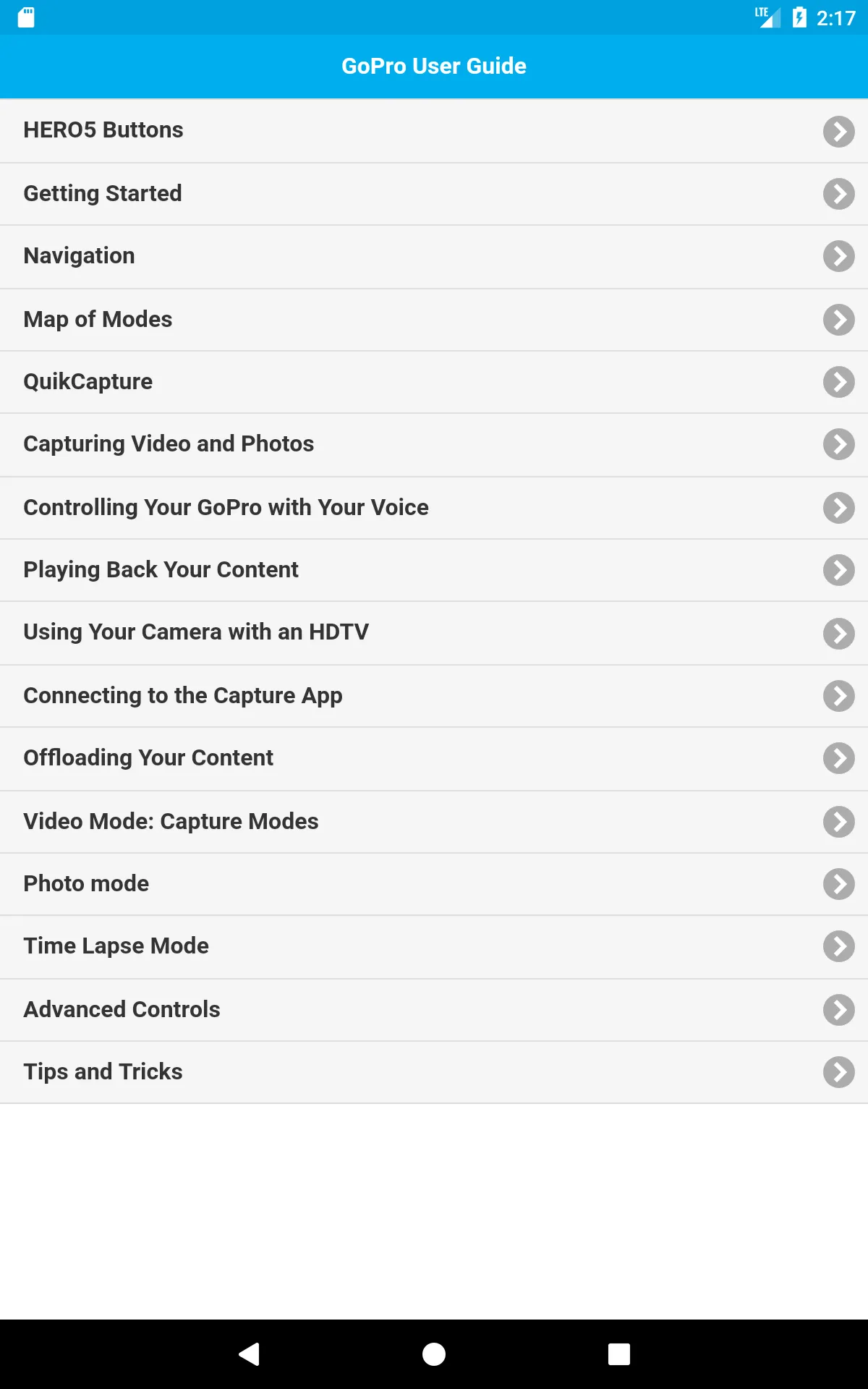 User Guide for GoPro Hero 5 | Indus Appstore | Screenshot