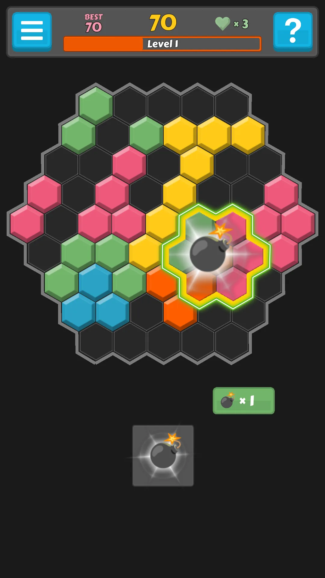 Block Buster - Hex and Square | Indus Appstore | Screenshot