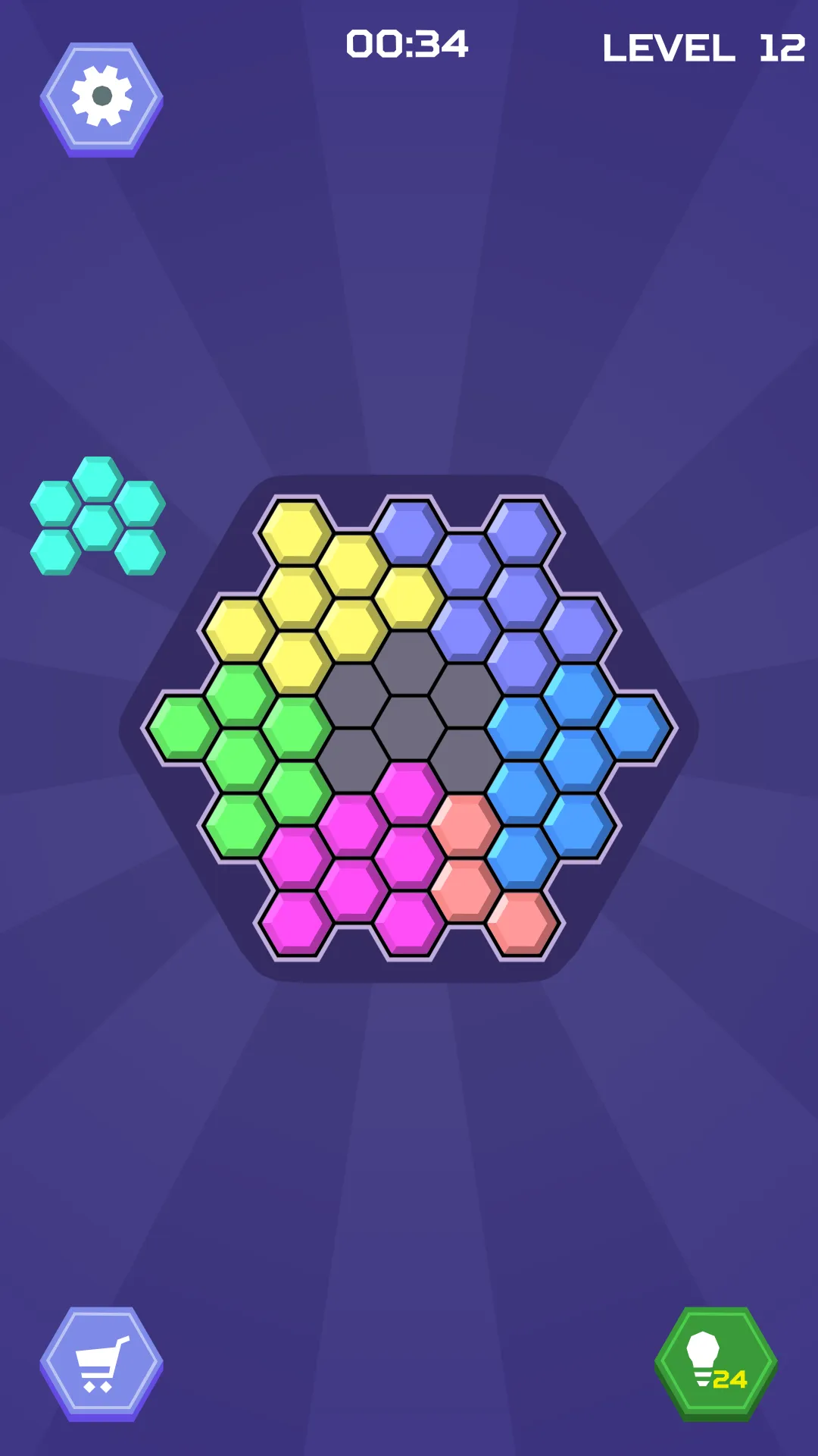 Hex Blocks Puzzle | Indus Appstore | Screenshot