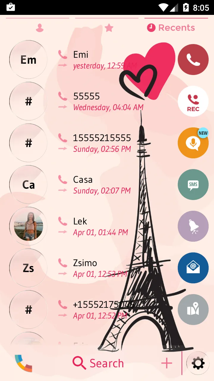 Theme Dialer Glass Paris | Indus Appstore | Screenshot