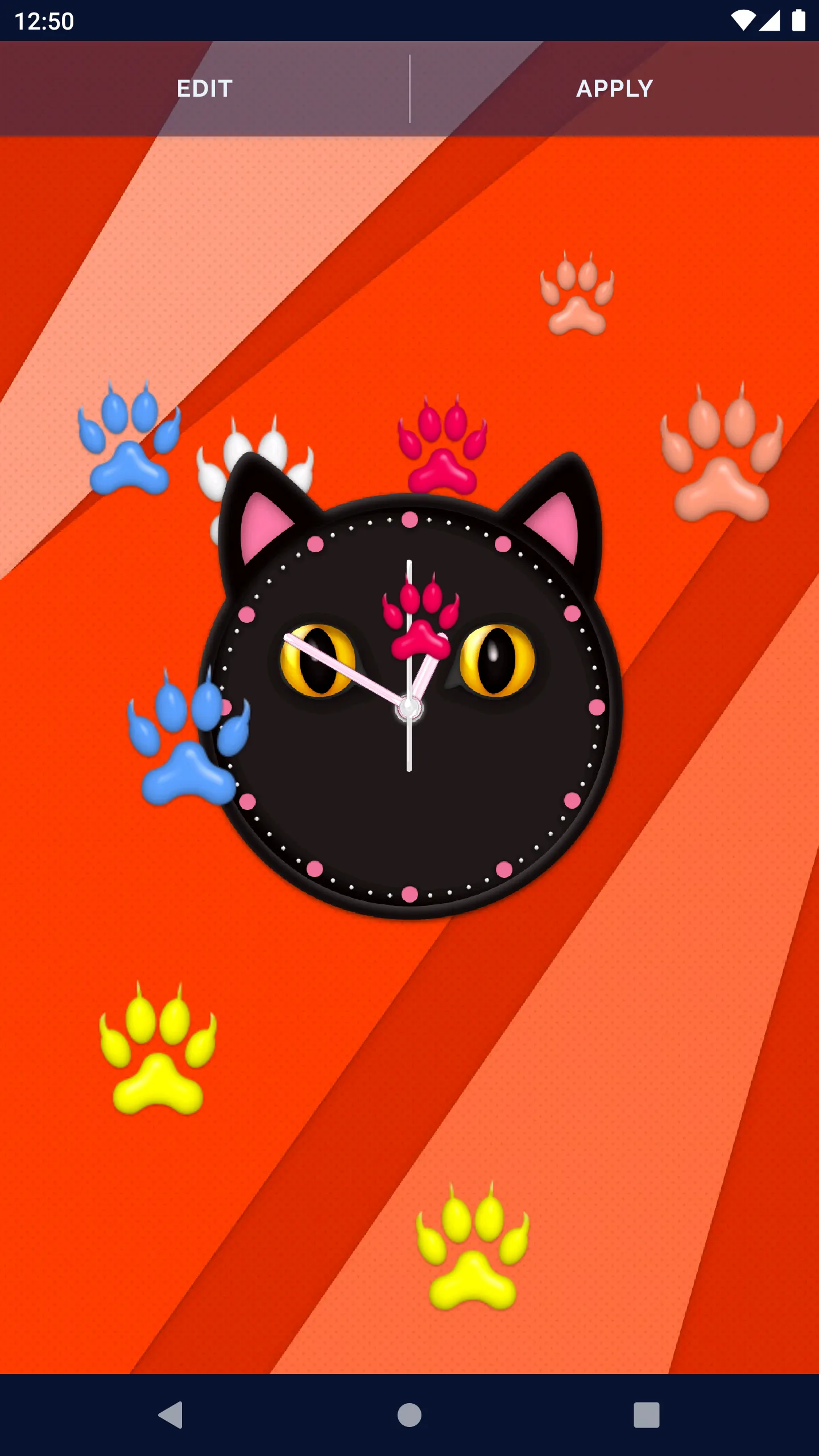 Cute Kitty Clock Wallpaper | Indus Appstore | Screenshot