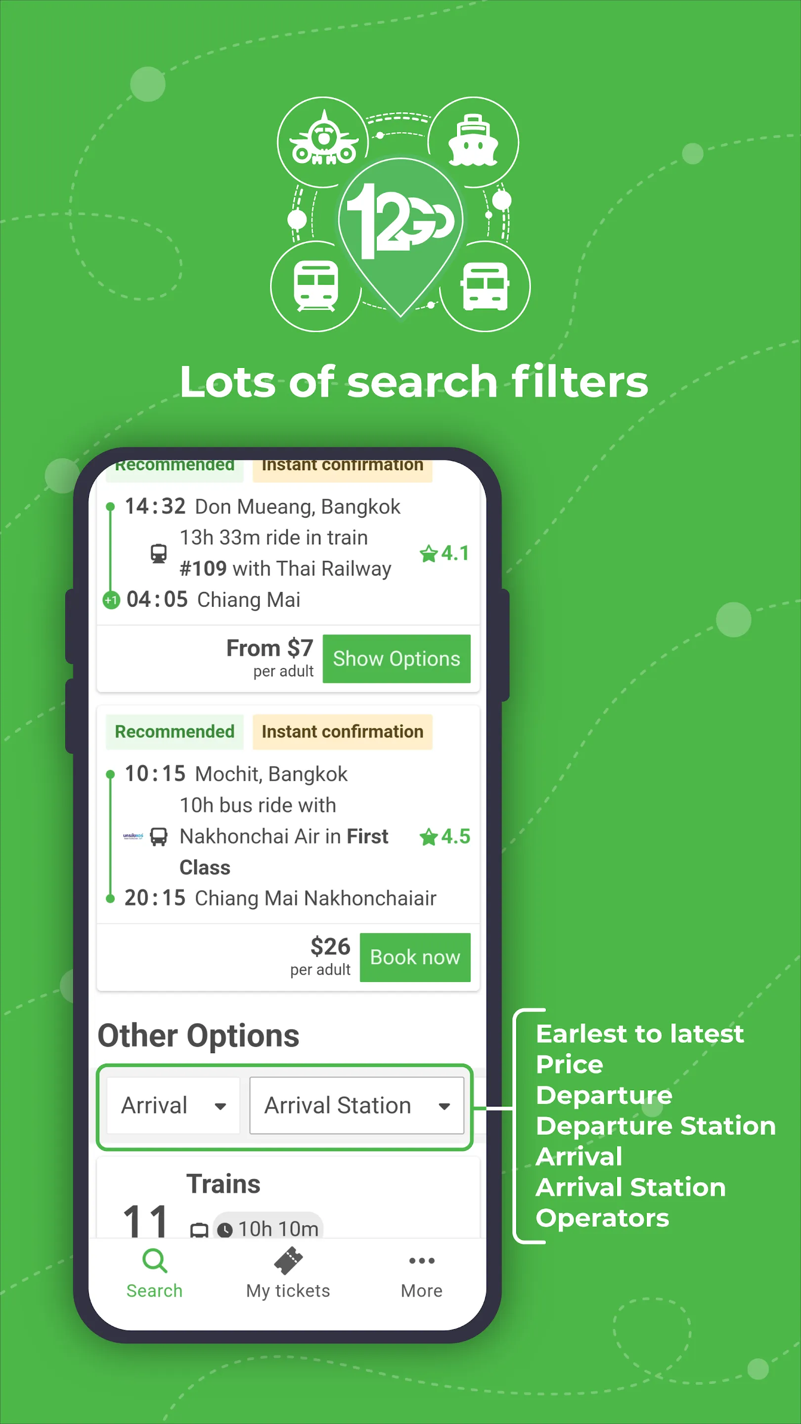 12Go Train, Bus, Ferry, Flight | Indus Appstore | Screenshot