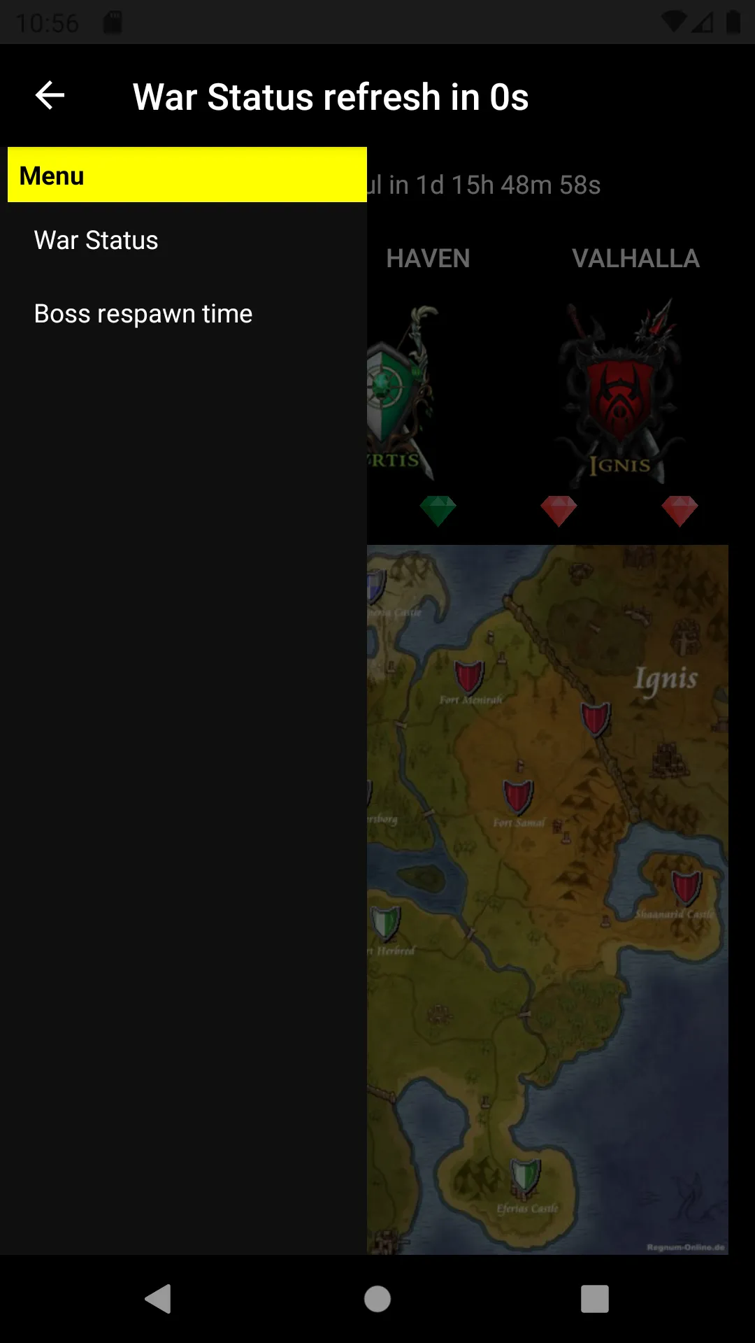 War Status for Regnum | Indus Appstore | Screenshot