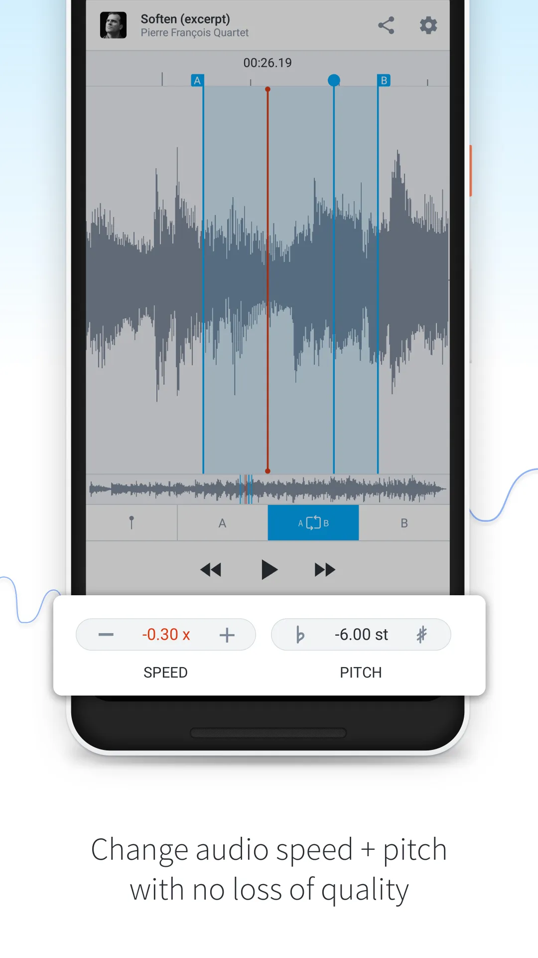 AudioStretch:Music Pitch Tool | Indus Appstore | Screenshot