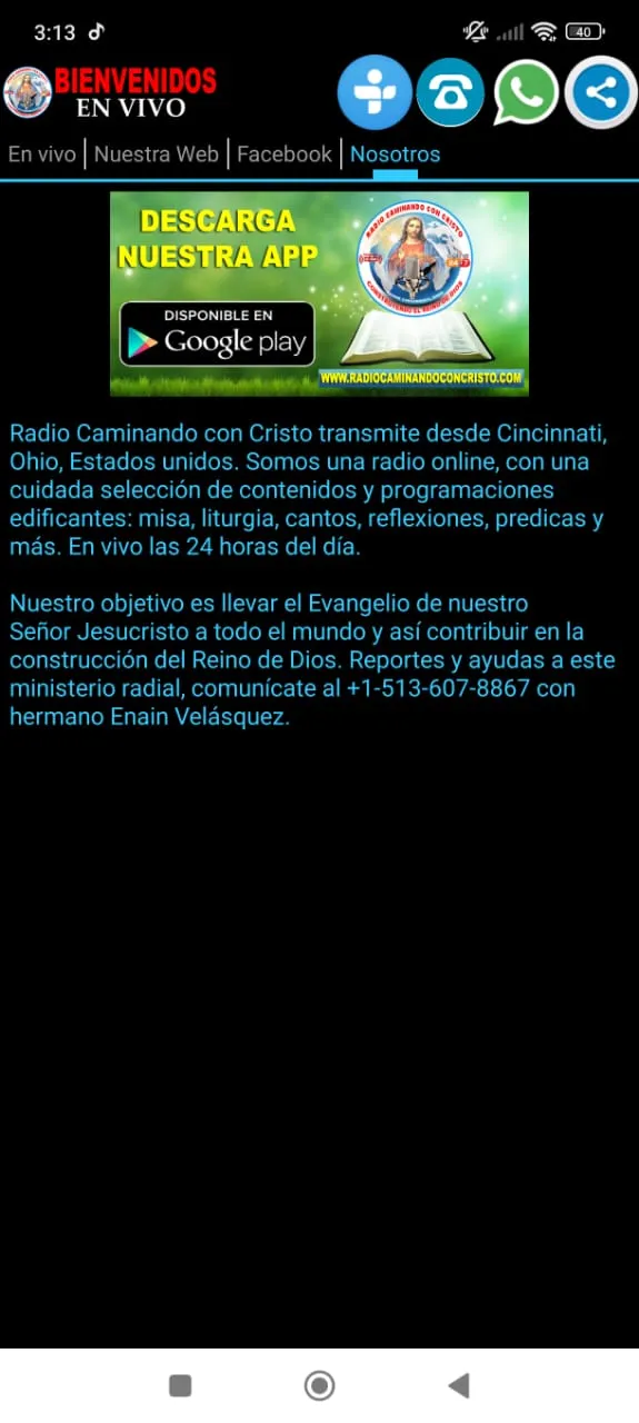 Radio Caminado con Cristo | Indus Appstore | Screenshot