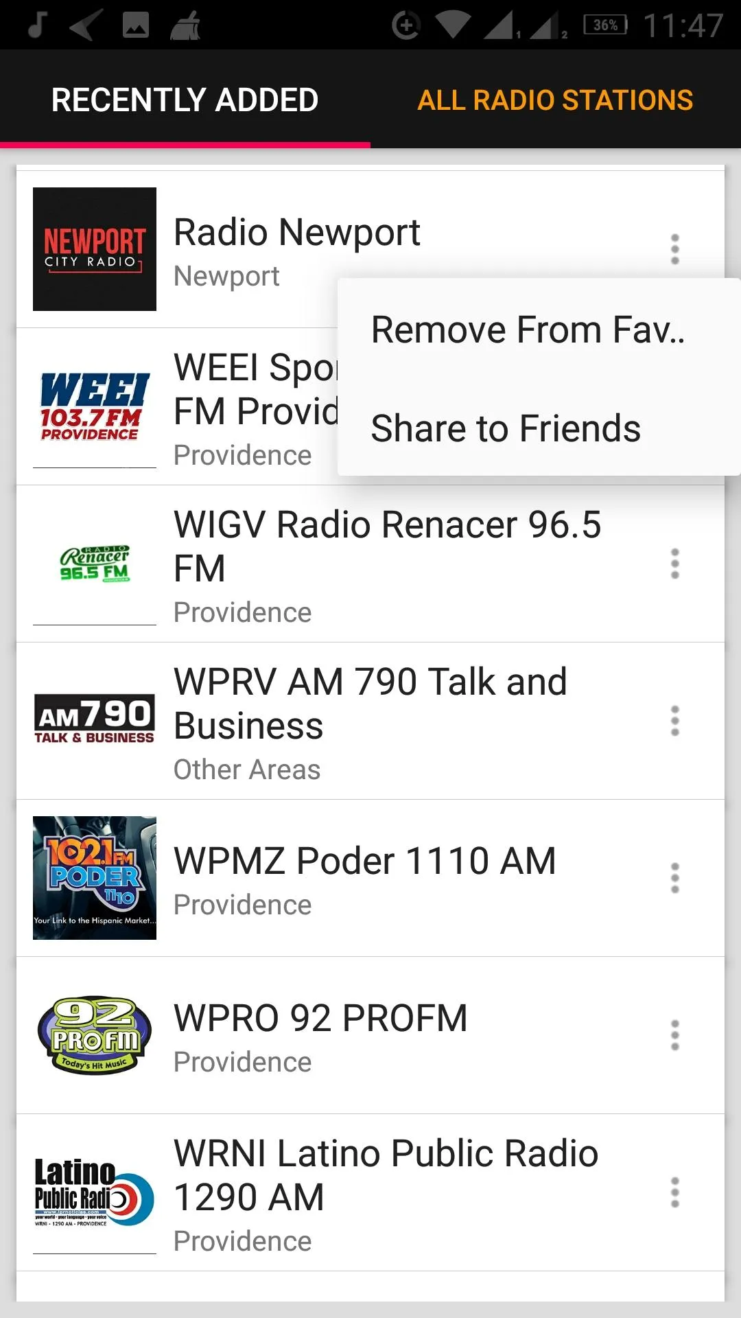 Rhode Island Radio Stations | Indus Appstore | Screenshot