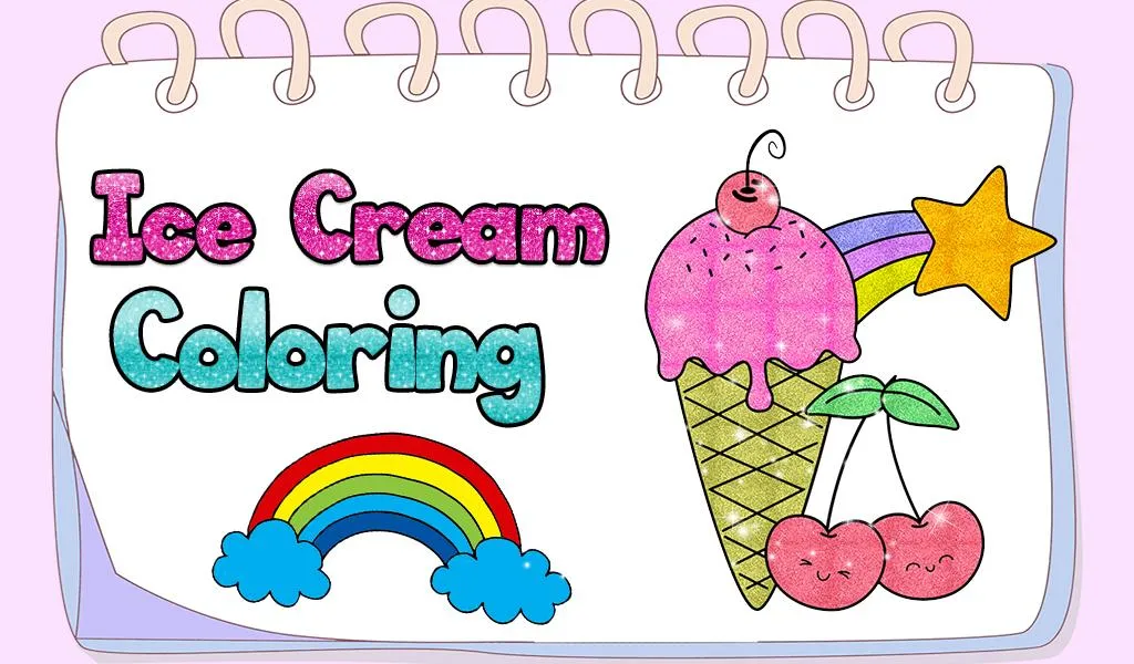 Glitter Ice Cream Coloring | Indus Appstore | Screenshot