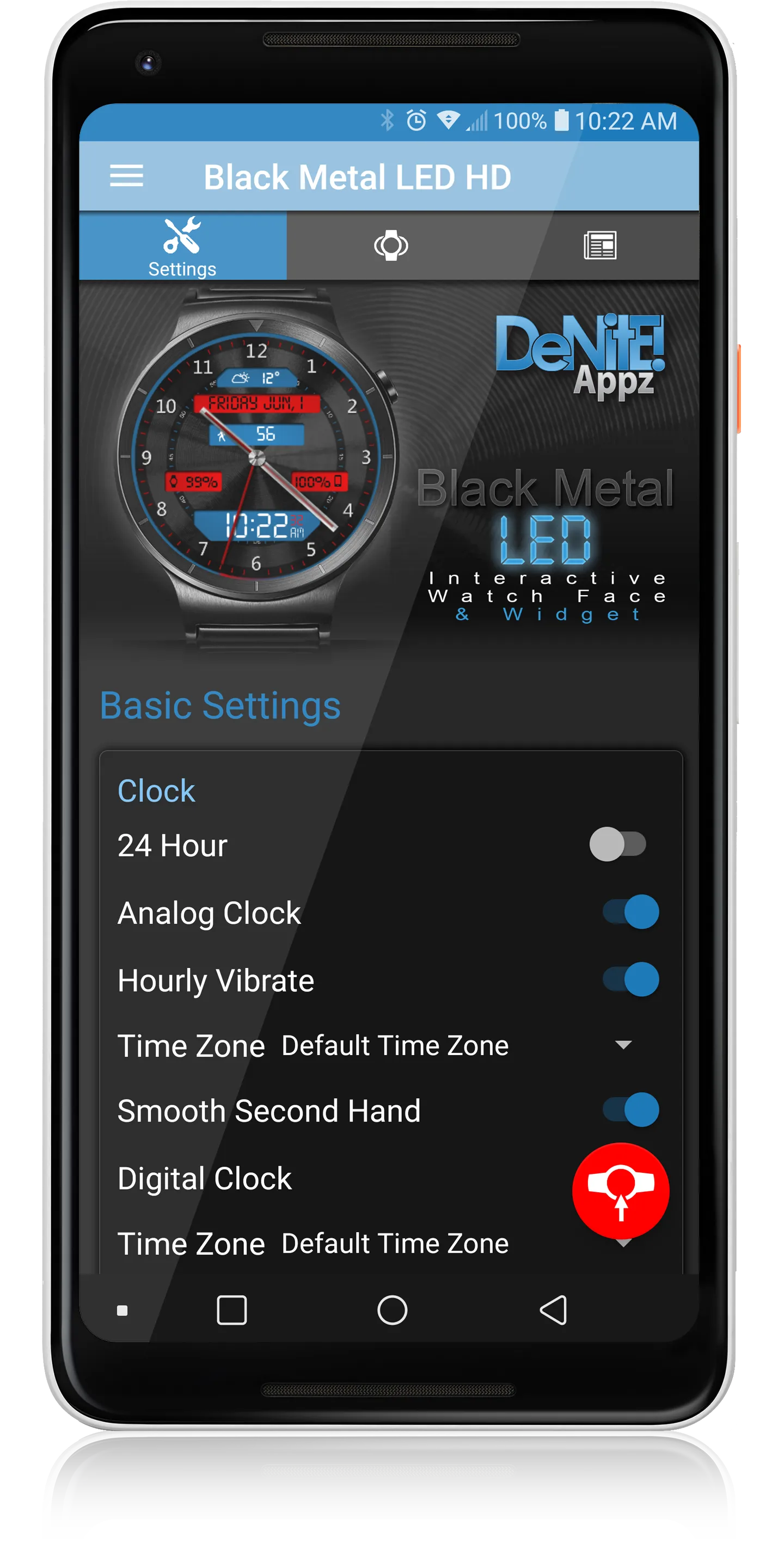 Black Metal LED HD Watch Face | Indus Appstore | Screenshot