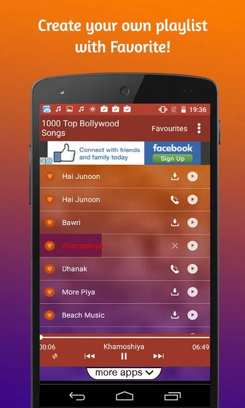 1000 Top Bollywood Songs | Indus Appstore | Screenshot