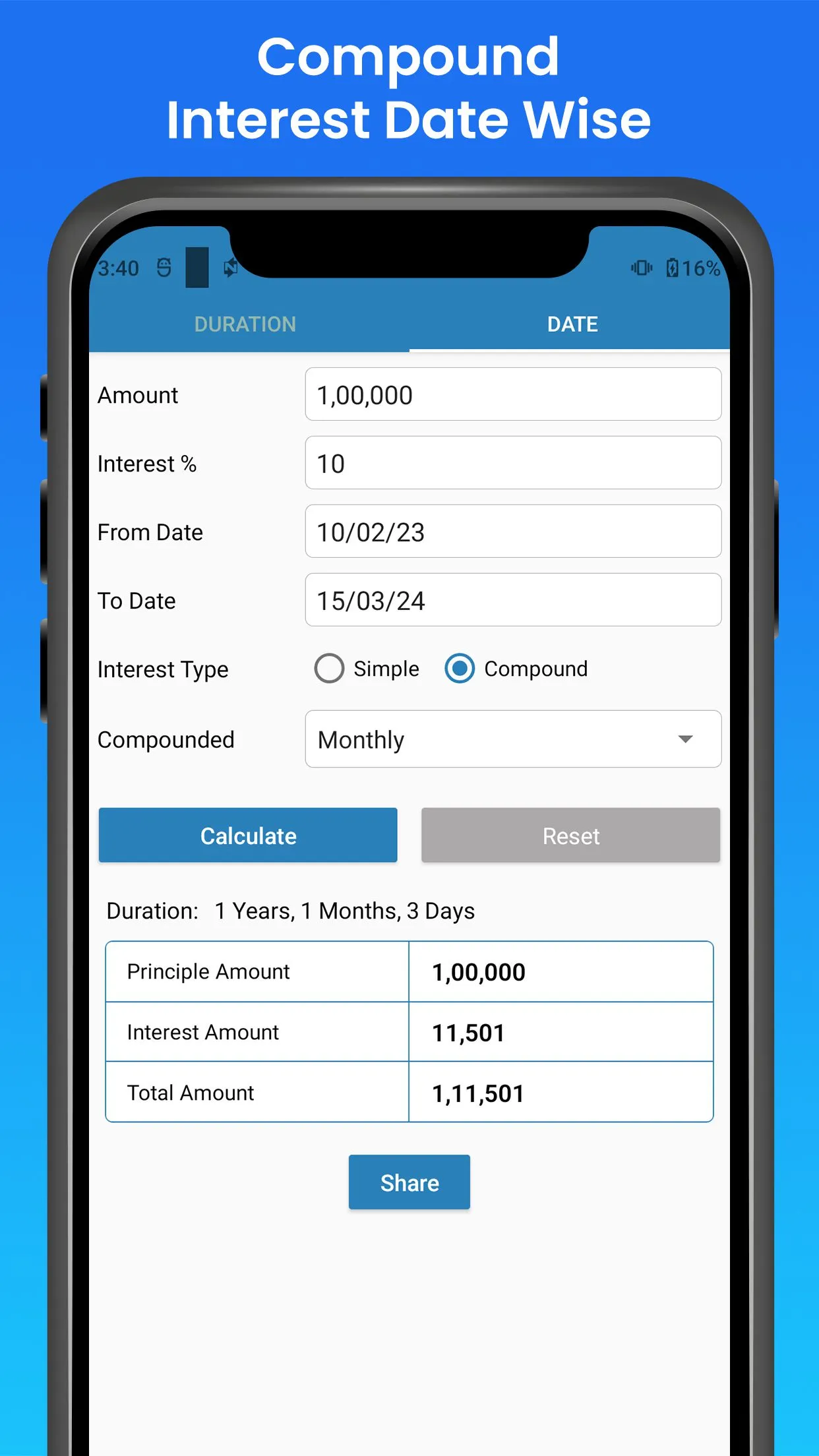 Interest Calculator | Indus Appstore | Screenshot