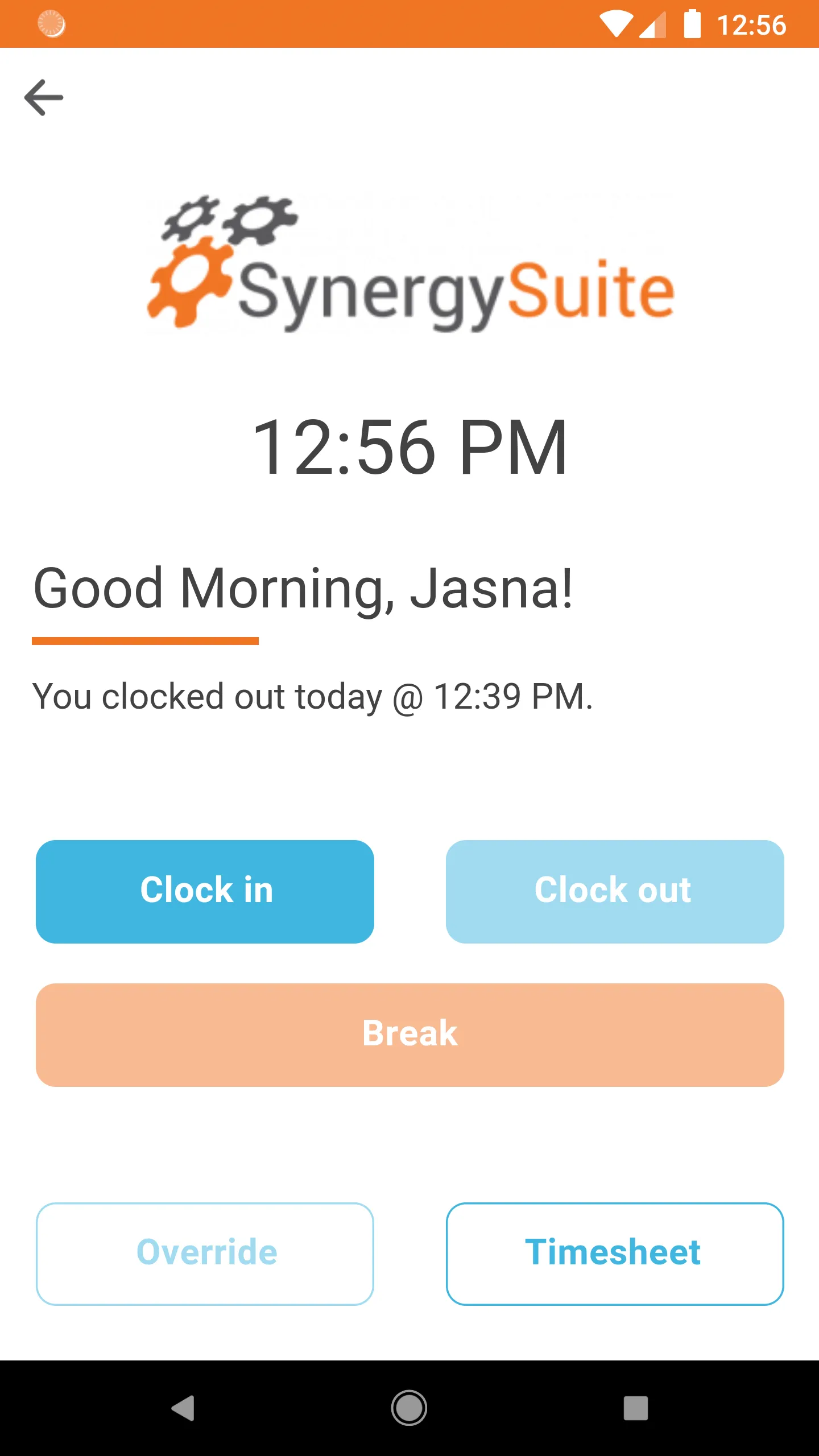 Clocking by SynergySuite | Indus Appstore | Screenshot