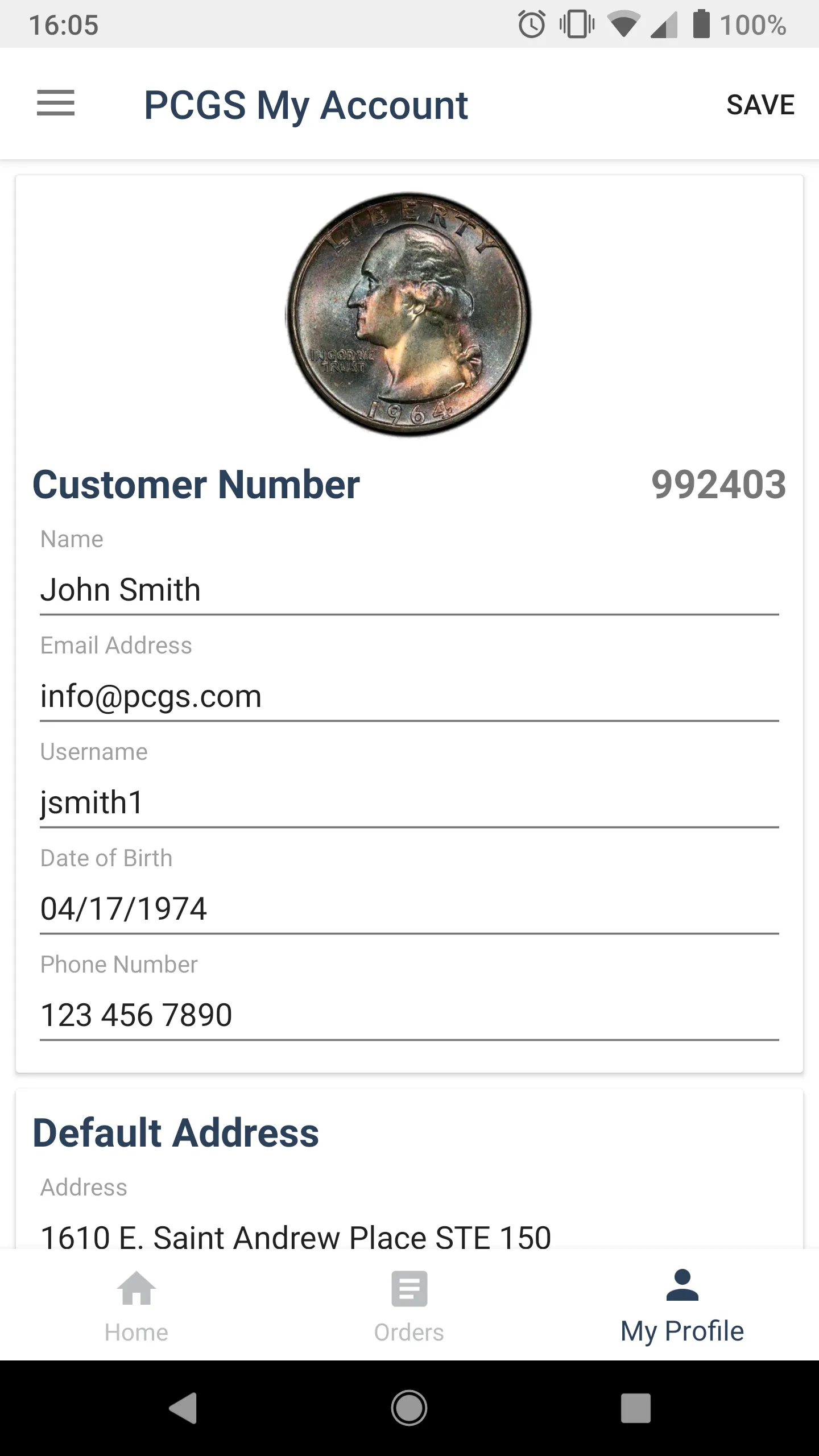 PCGS My Account - Orders, Show | Indus Appstore | Screenshot