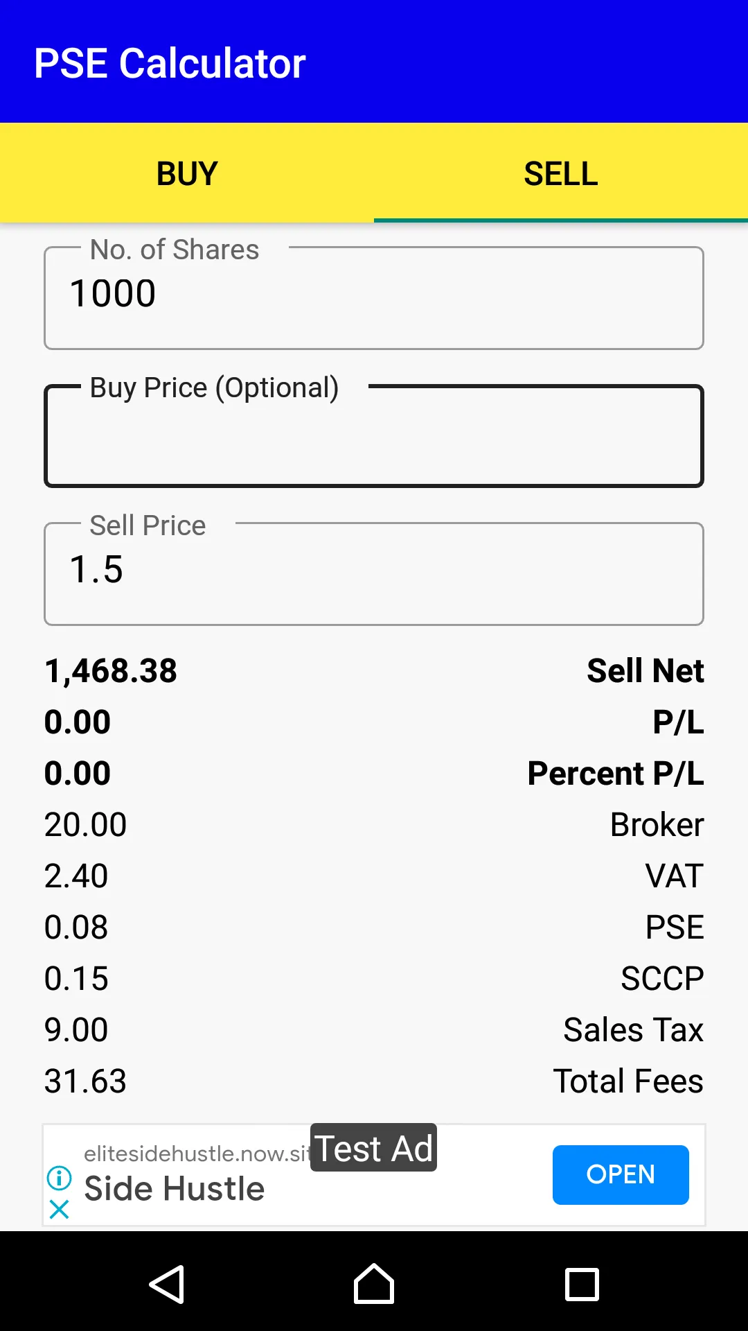 Quick PSE Calculator | Indus Appstore | Screenshot