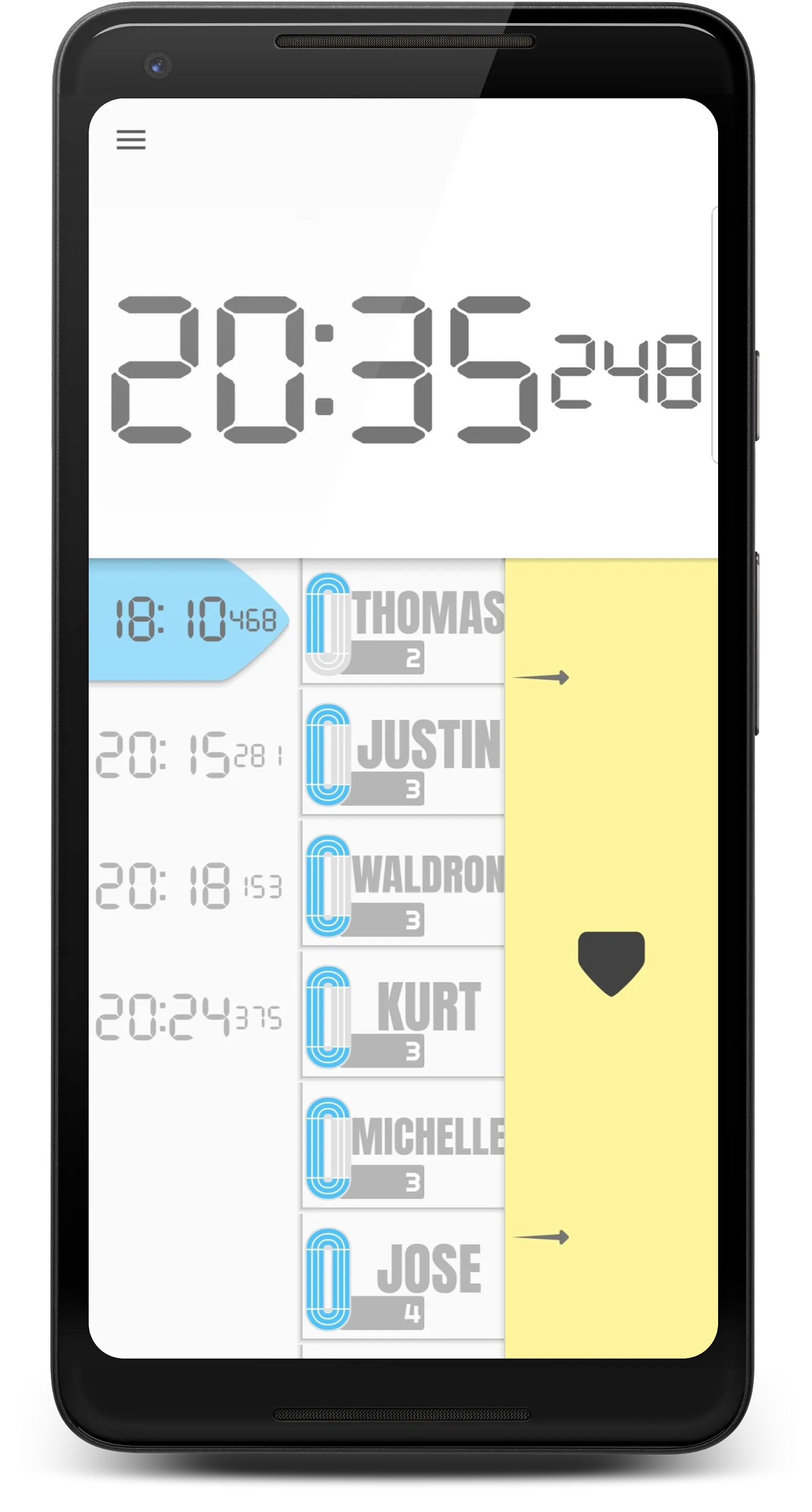 Split Stopwatch: Multi-Athlete | Indus Appstore | Screenshot