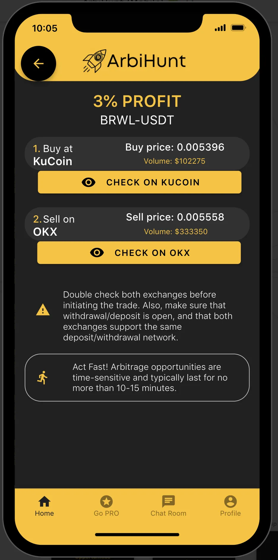 ArbiHunt - Crypto Arbitrage | Indus Appstore | Screenshot