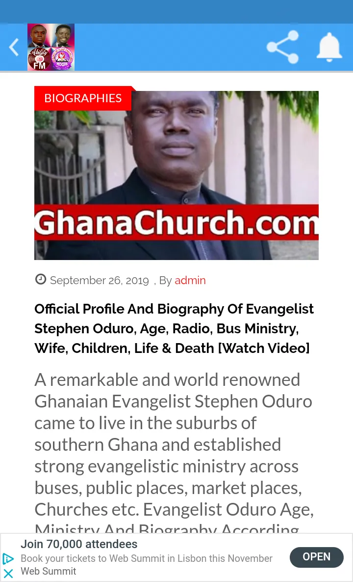 Ghana Gospel Evangelist Oduro | Indus Appstore | Screenshot