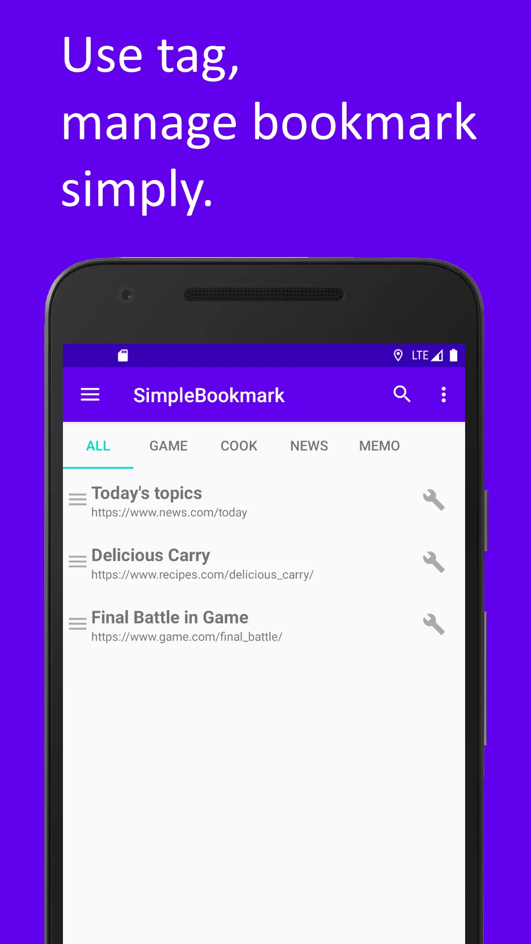 SimpleBookmark | Indus Appstore | Screenshot