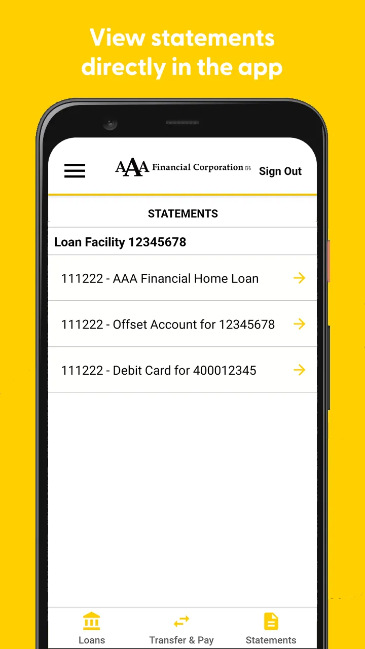 AAA Financial Mobile Access | Indus Appstore | Screenshot