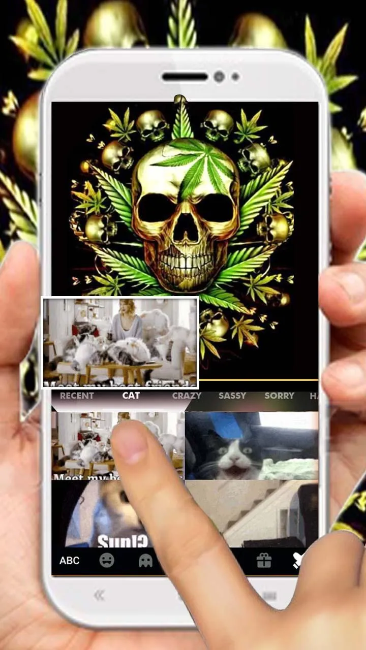 Gold Weed Skull Theme | Indus Appstore | Screenshot