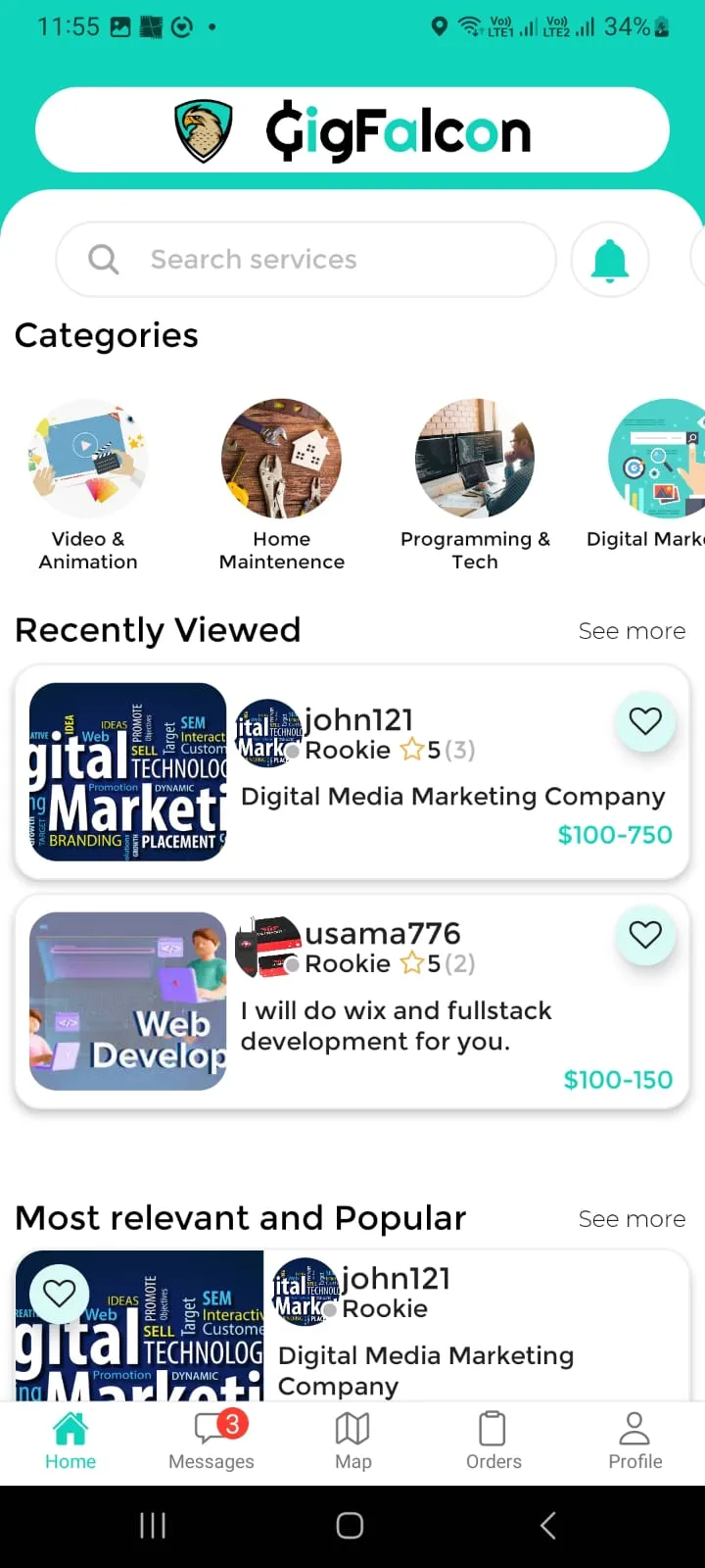 Gig Falcon | Indus Appstore | Screenshot