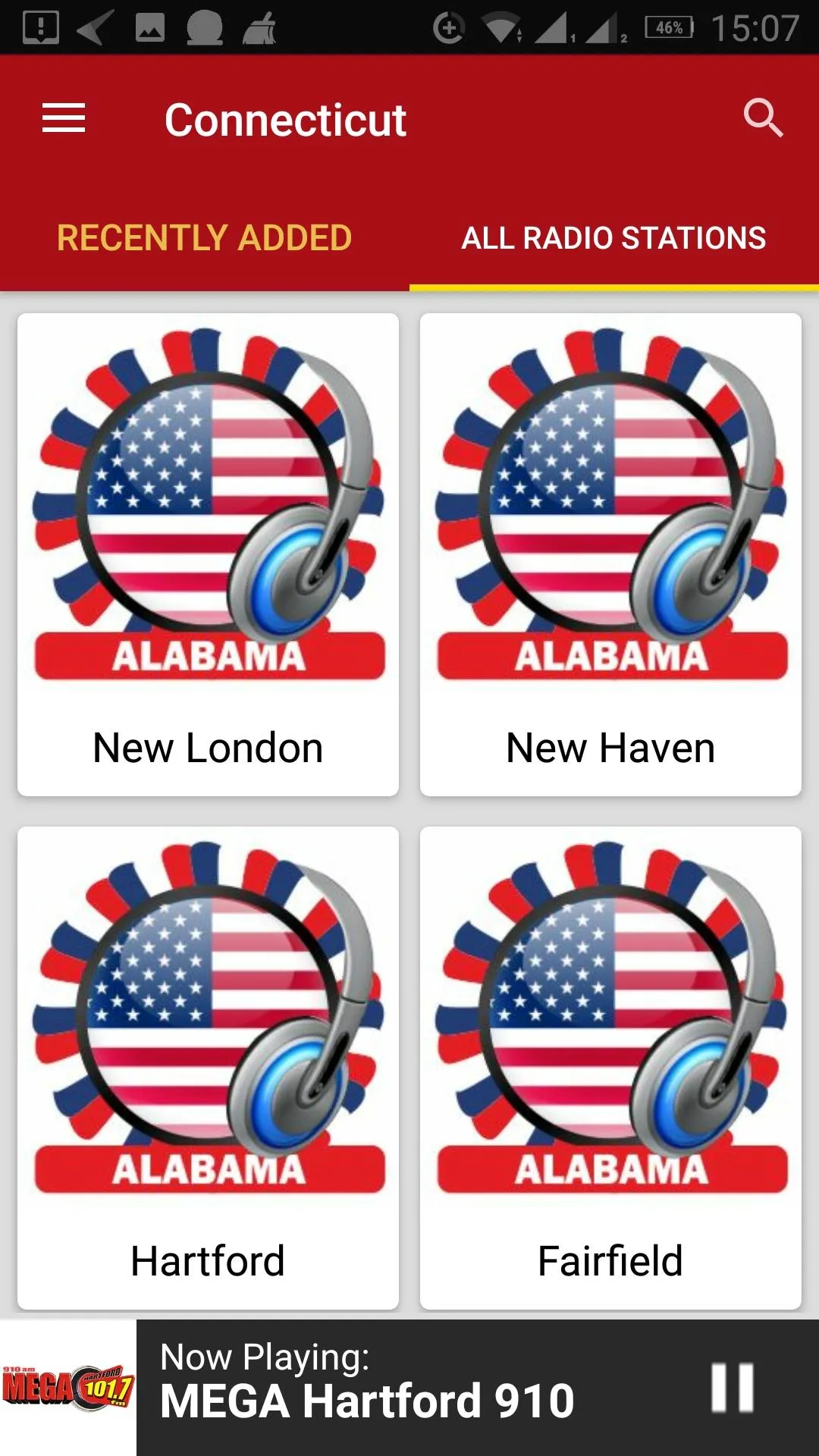 Connecticut Radio Stations | Indus Appstore | Screenshot