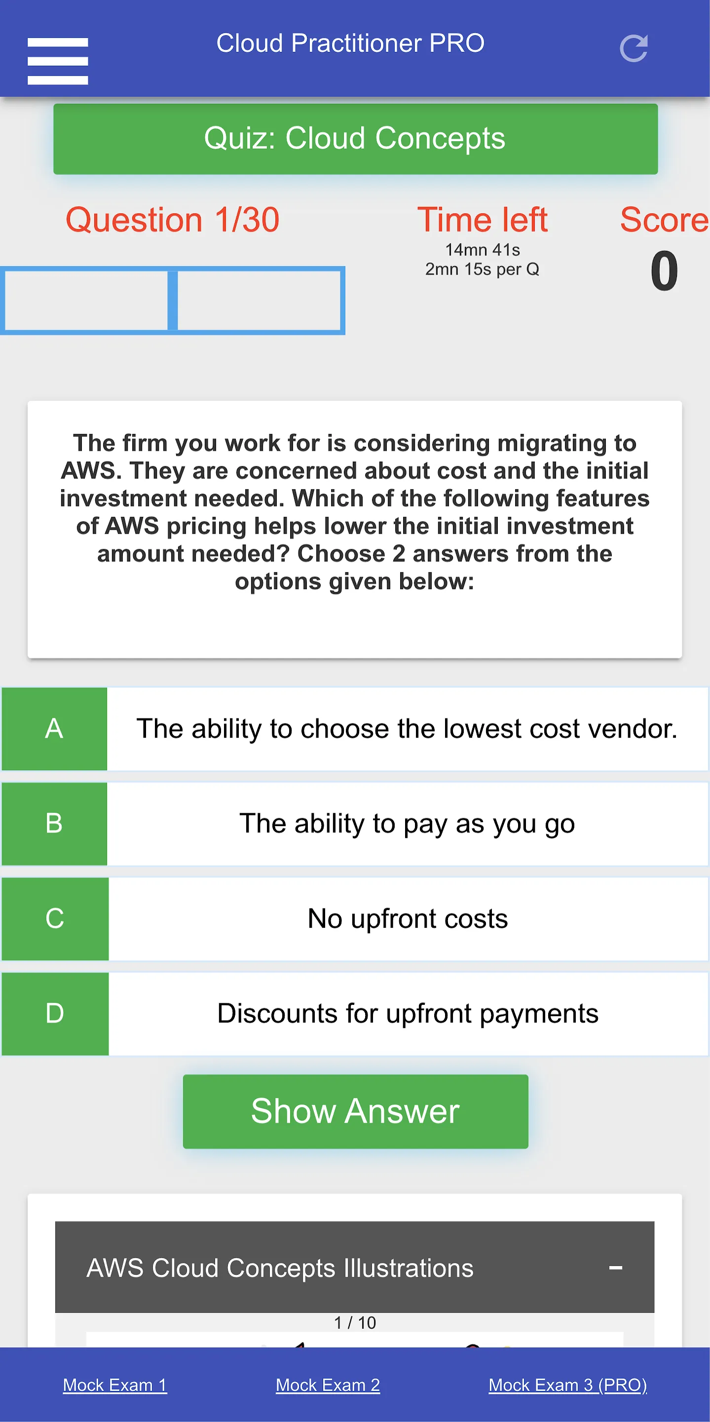 AWS Cloud Practitioner CCP CLF | Indus Appstore | Screenshot