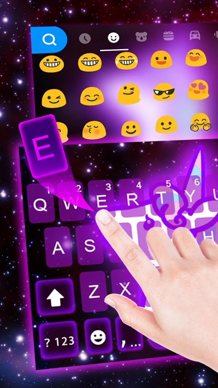 Galaxy Unicorn Keyboard Theme | Indus Appstore | Screenshot