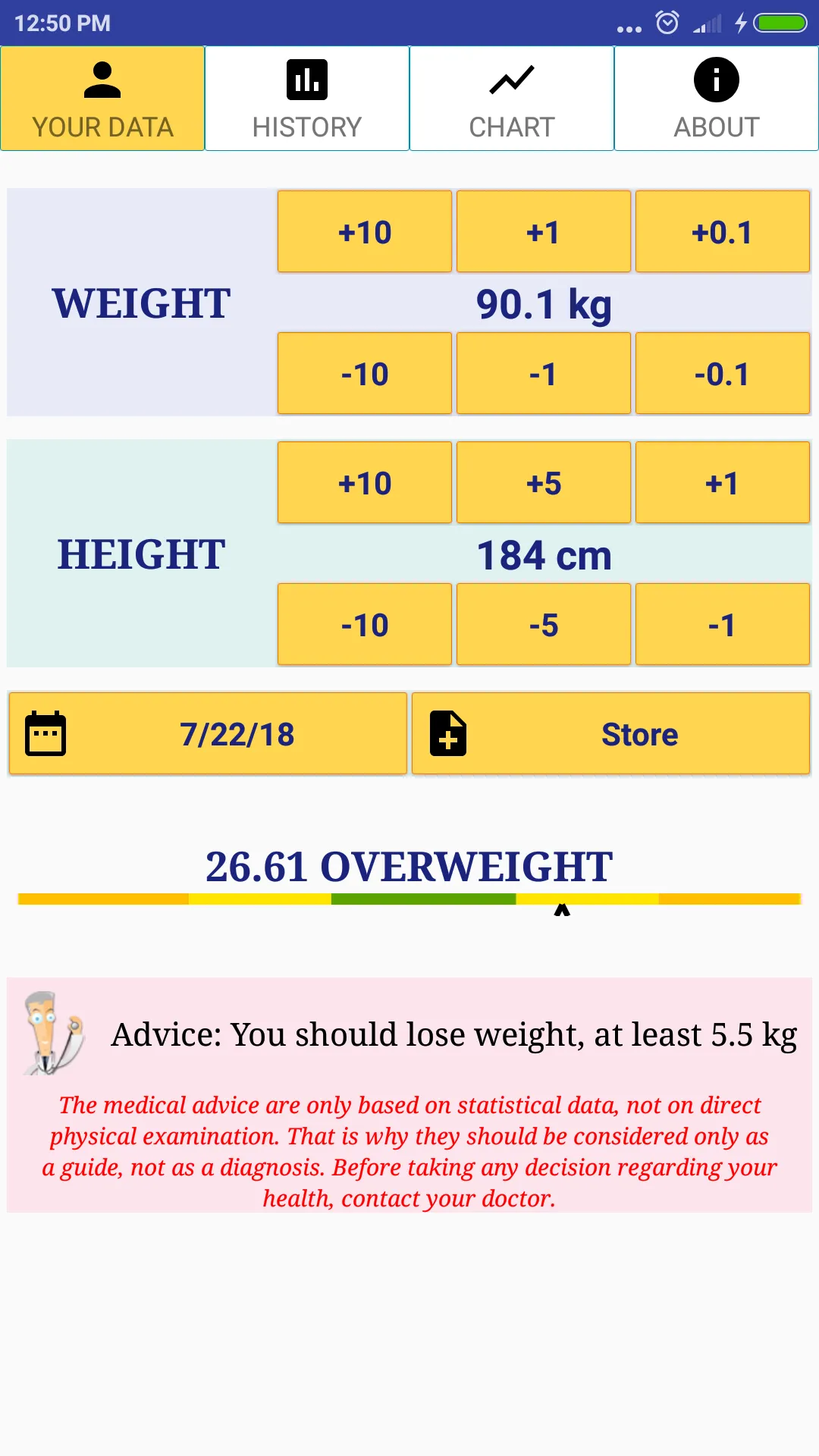 BMI & Ideal Weight Calculator | Indus Appstore | Screenshot