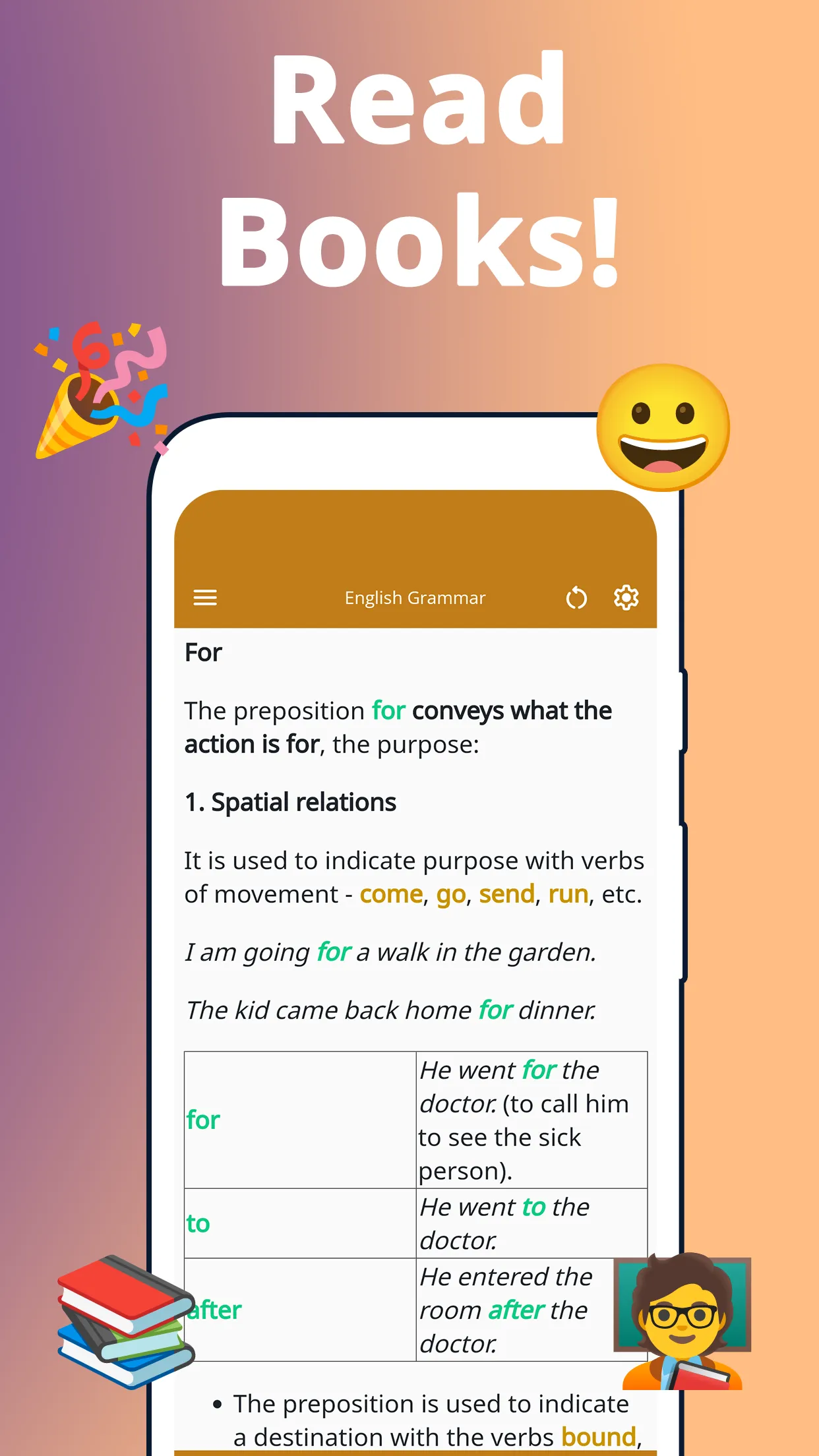 English Grammar: Prepositions | Indus Appstore | Screenshot