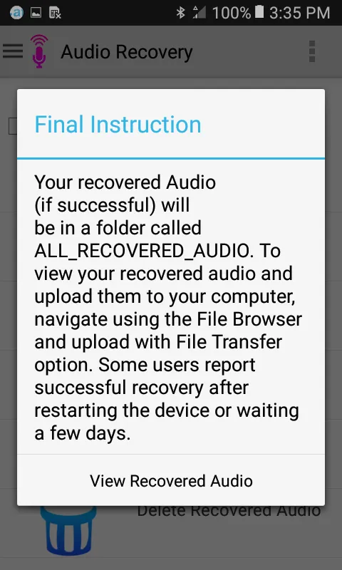 Audio Recovery | Indus Appstore | Screenshot