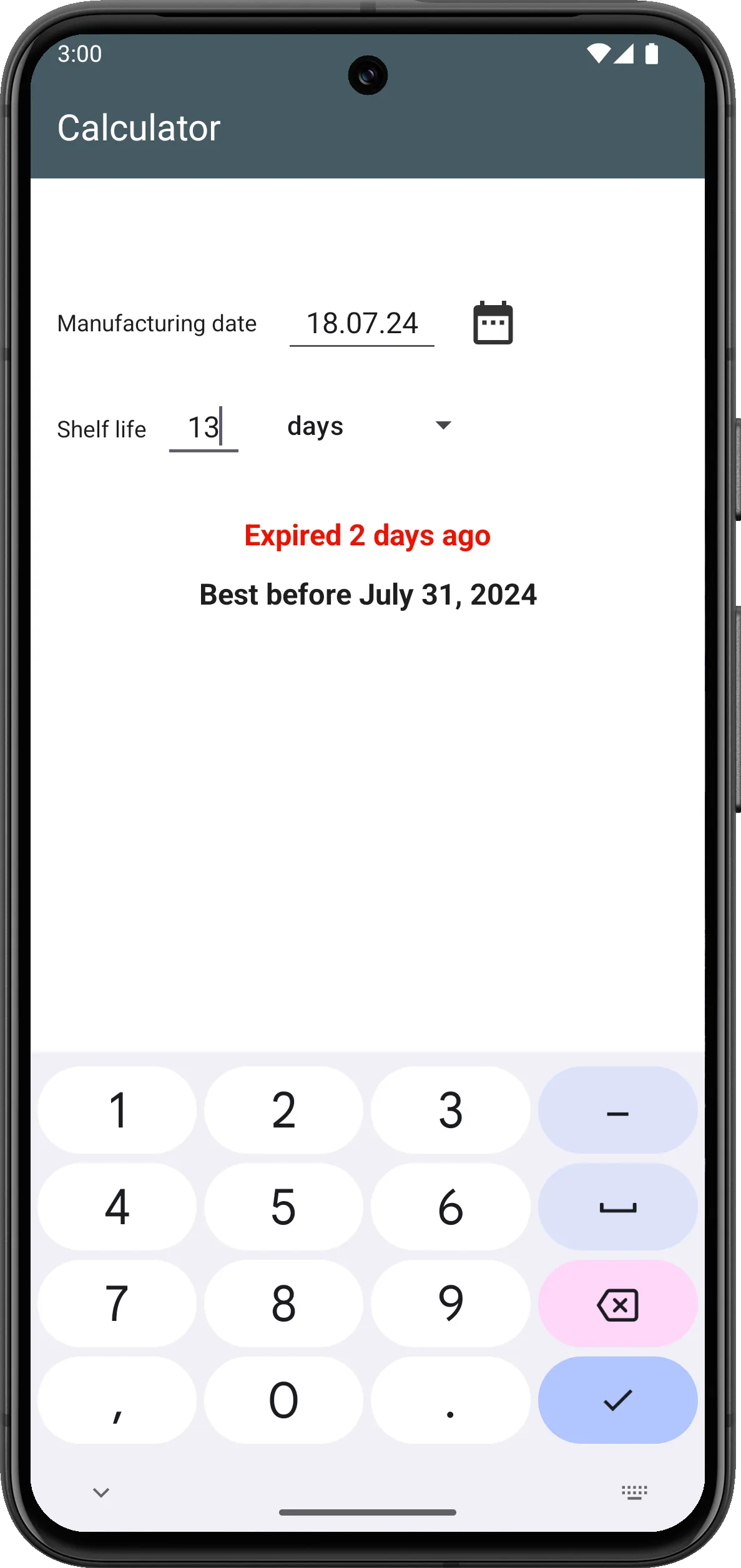 Expiration Date Calculator | Indus Appstore | Screenshot