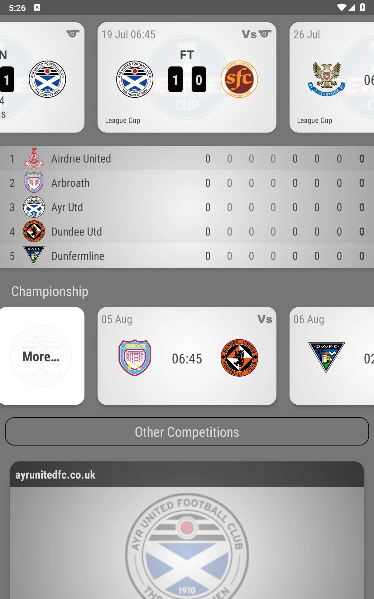 Ayr United Fan App | Indus Appstore | Screenshot