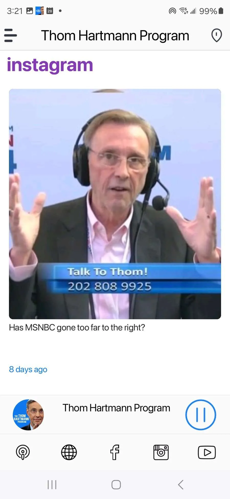 The Thom Hartmann Program | Indus Appstore | Screenshot