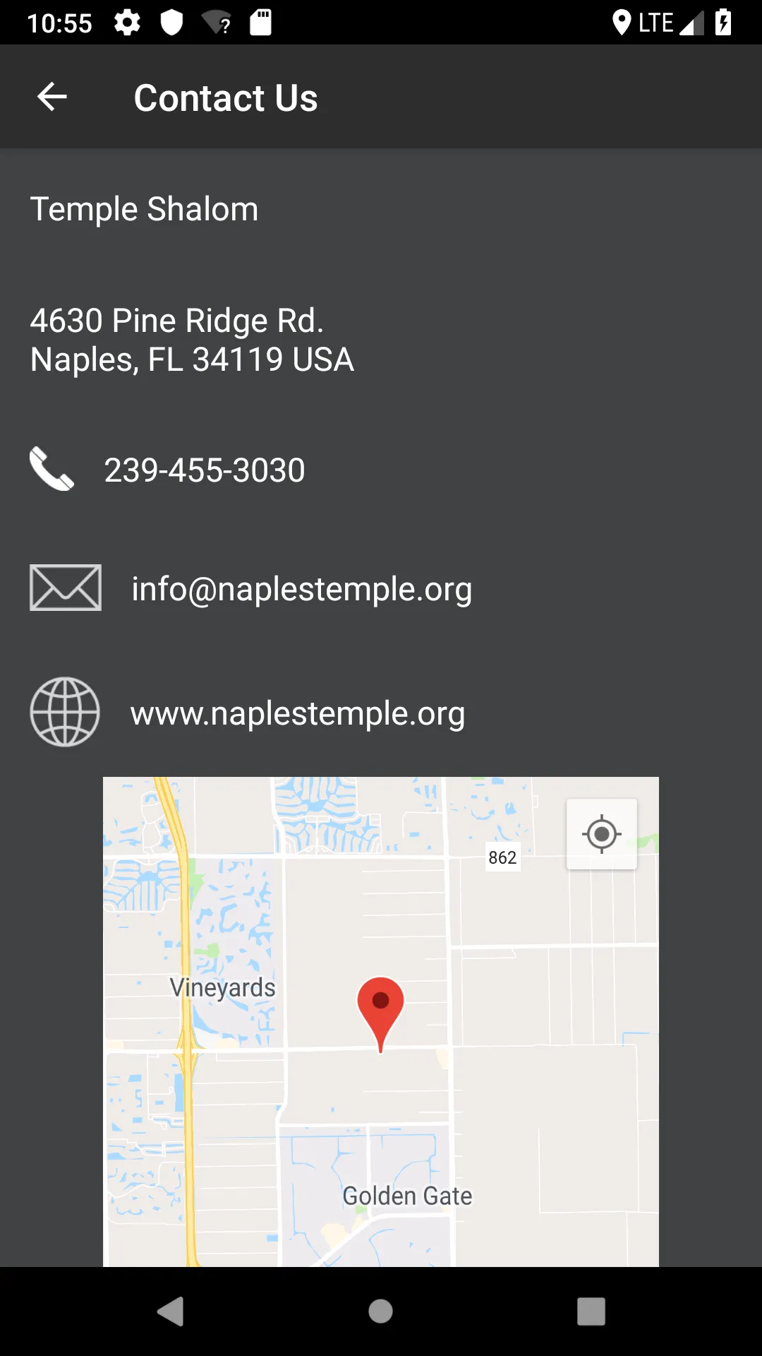 Temple Shalom ~ Naples, FL | Indus Appstore | Screenshot