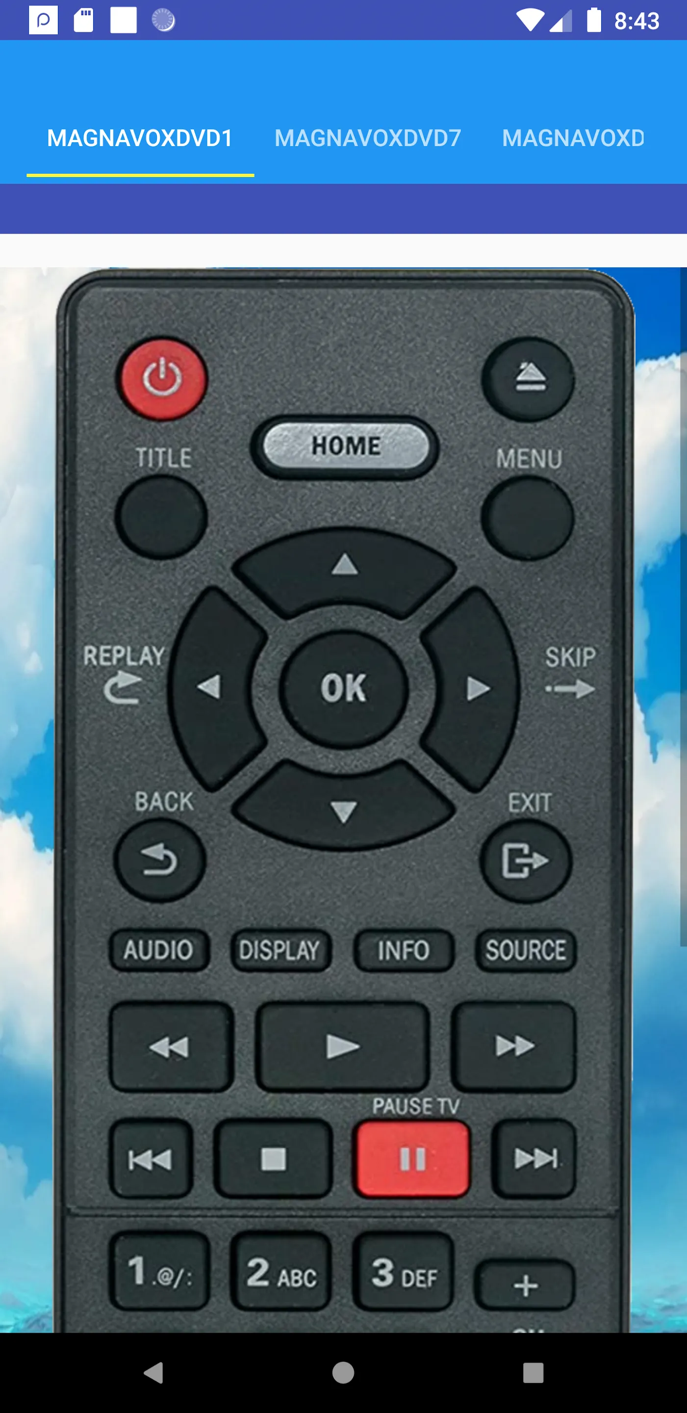 Magnavox DVD Remote | Indus Appstore | Screenshot